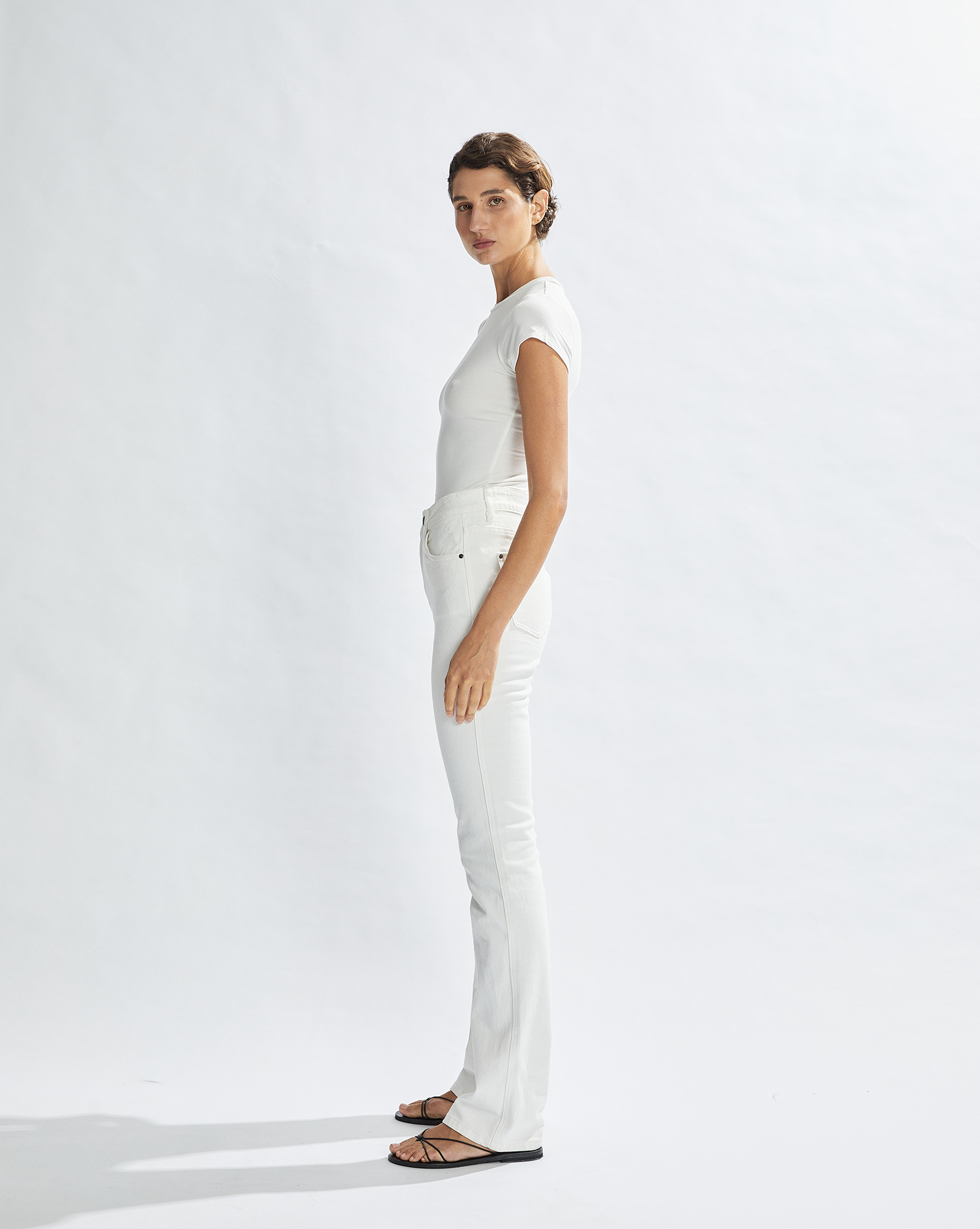 Bodie Jeans White Cropped