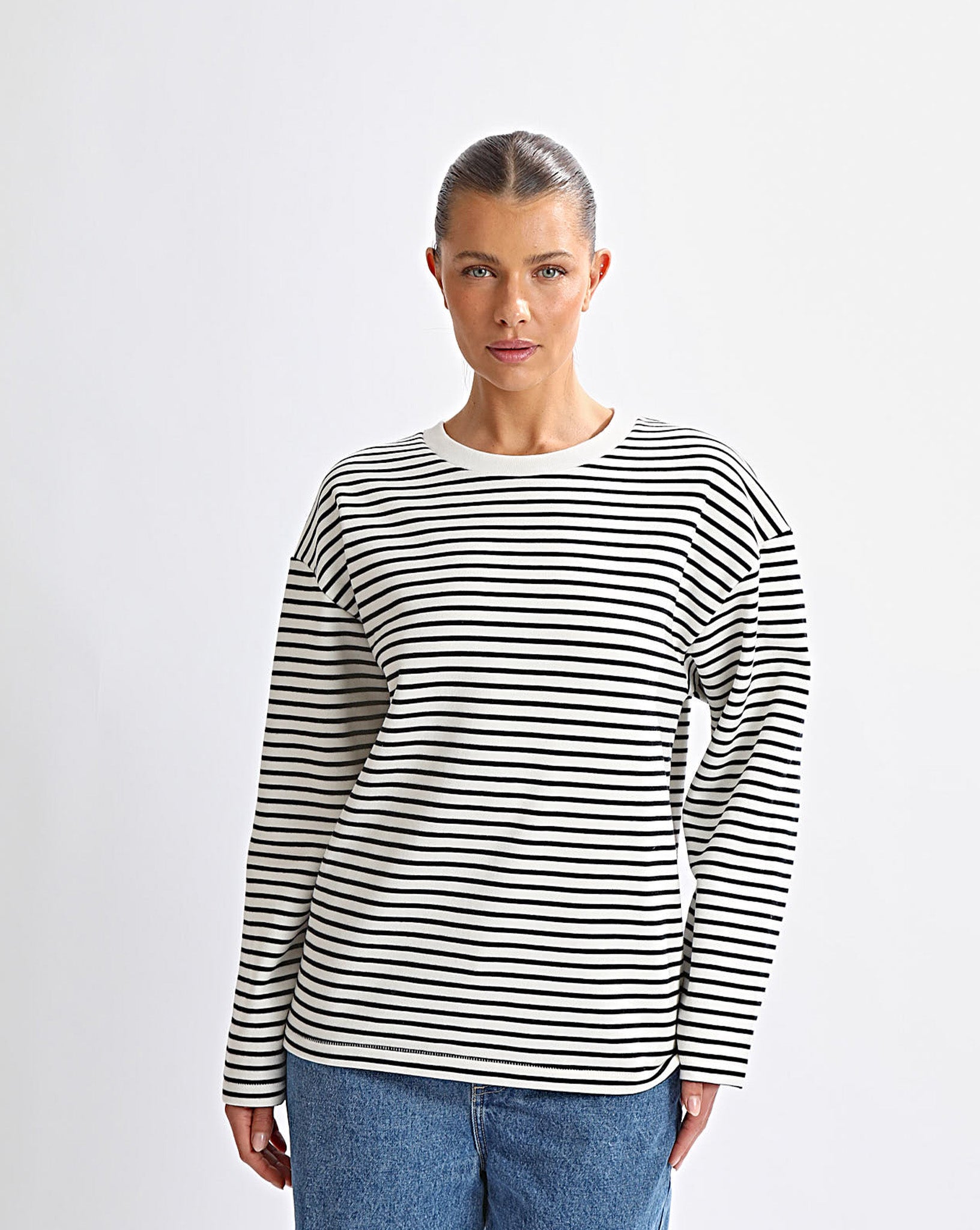 Paris Long Sleeve Top Stripe