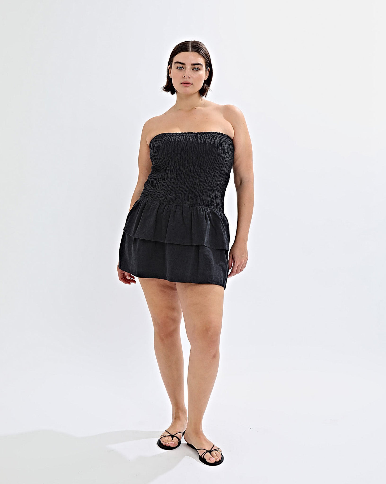 Evie Strapless Dress Black
