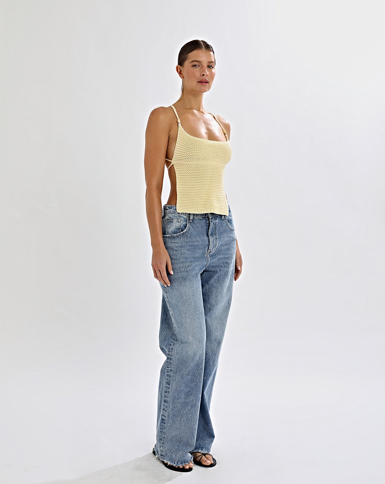 Lumi Knit Top Pale Yellow