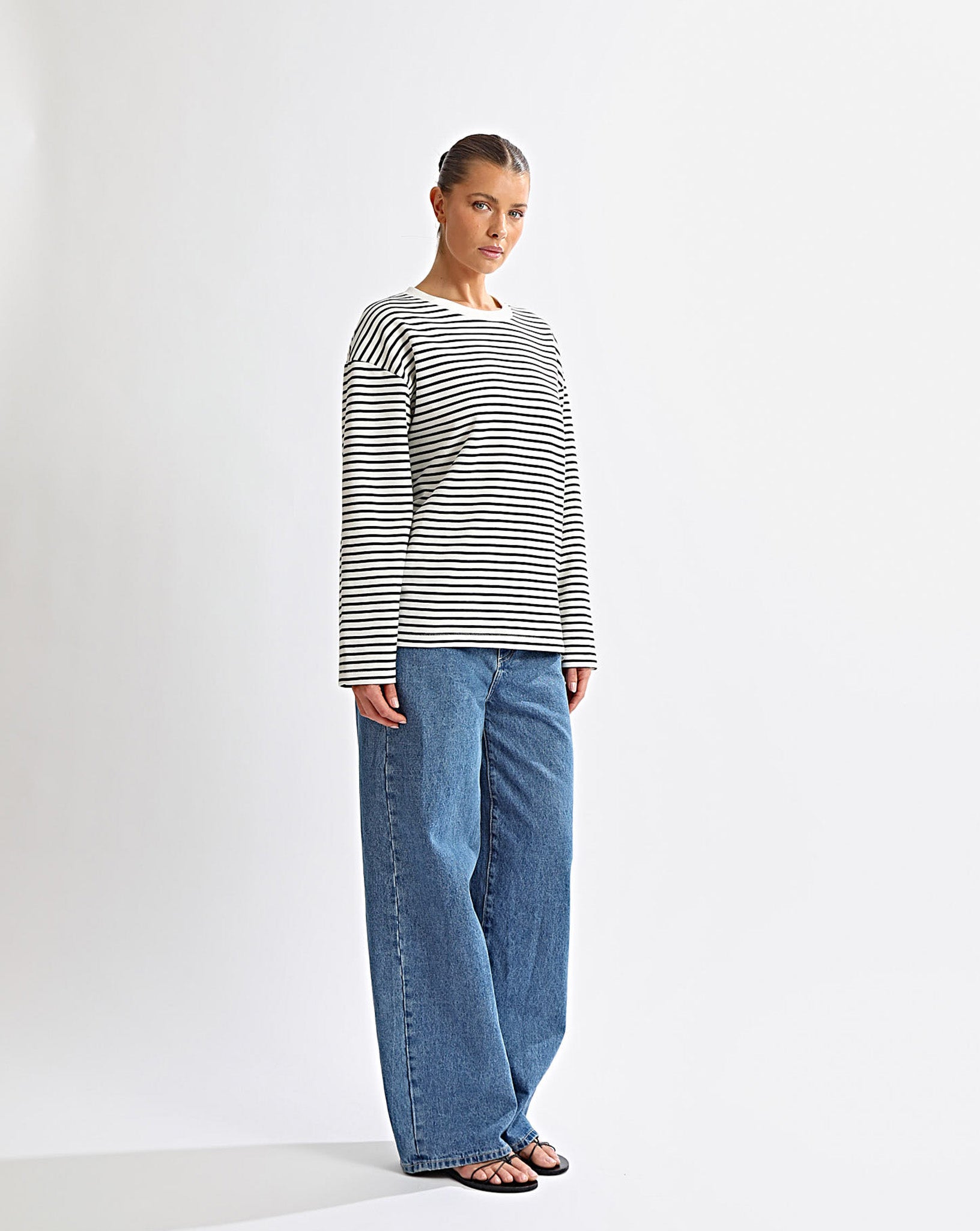 Paris Long Sleeve Top Stripe