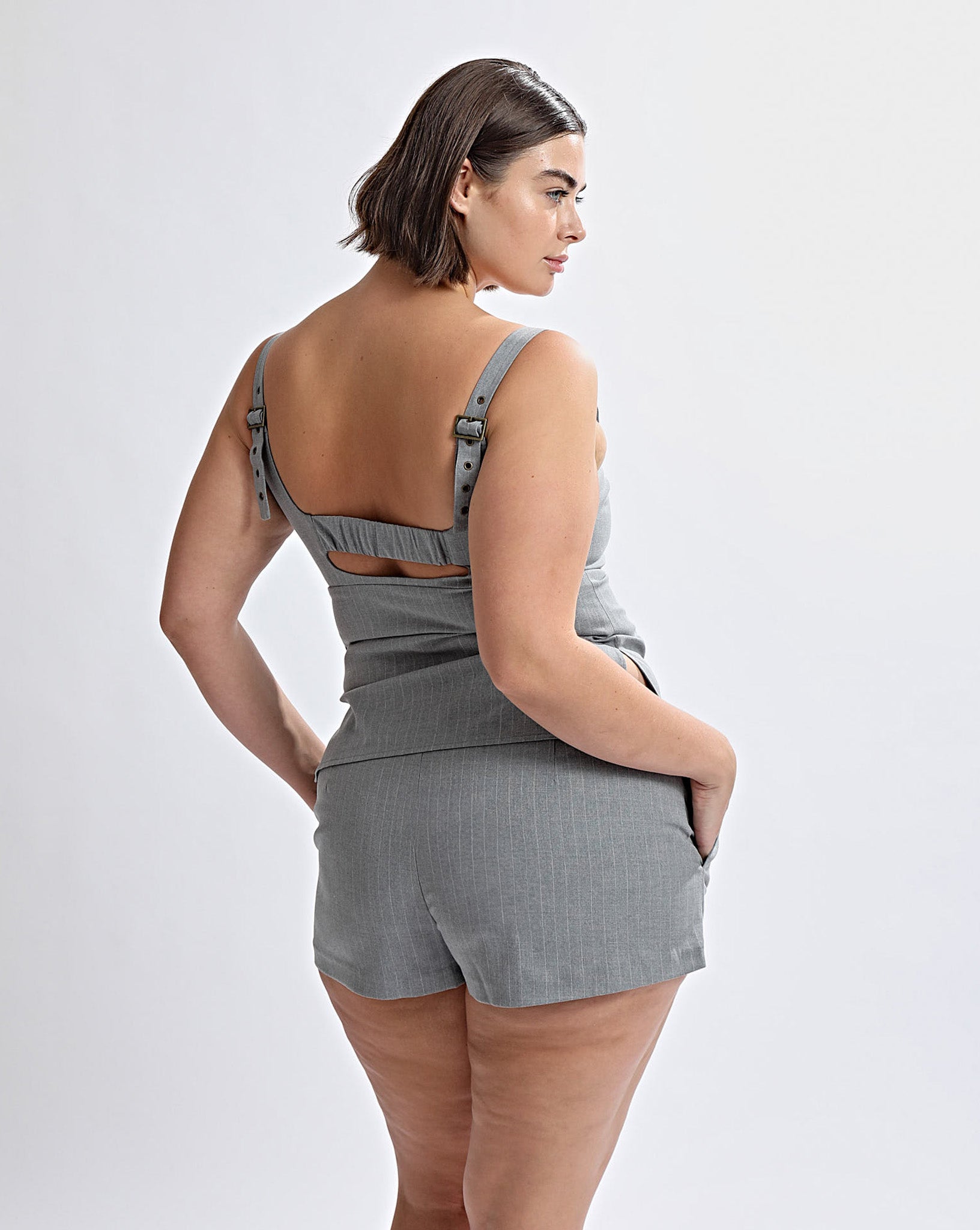 Luca Shorts Grey Stripe