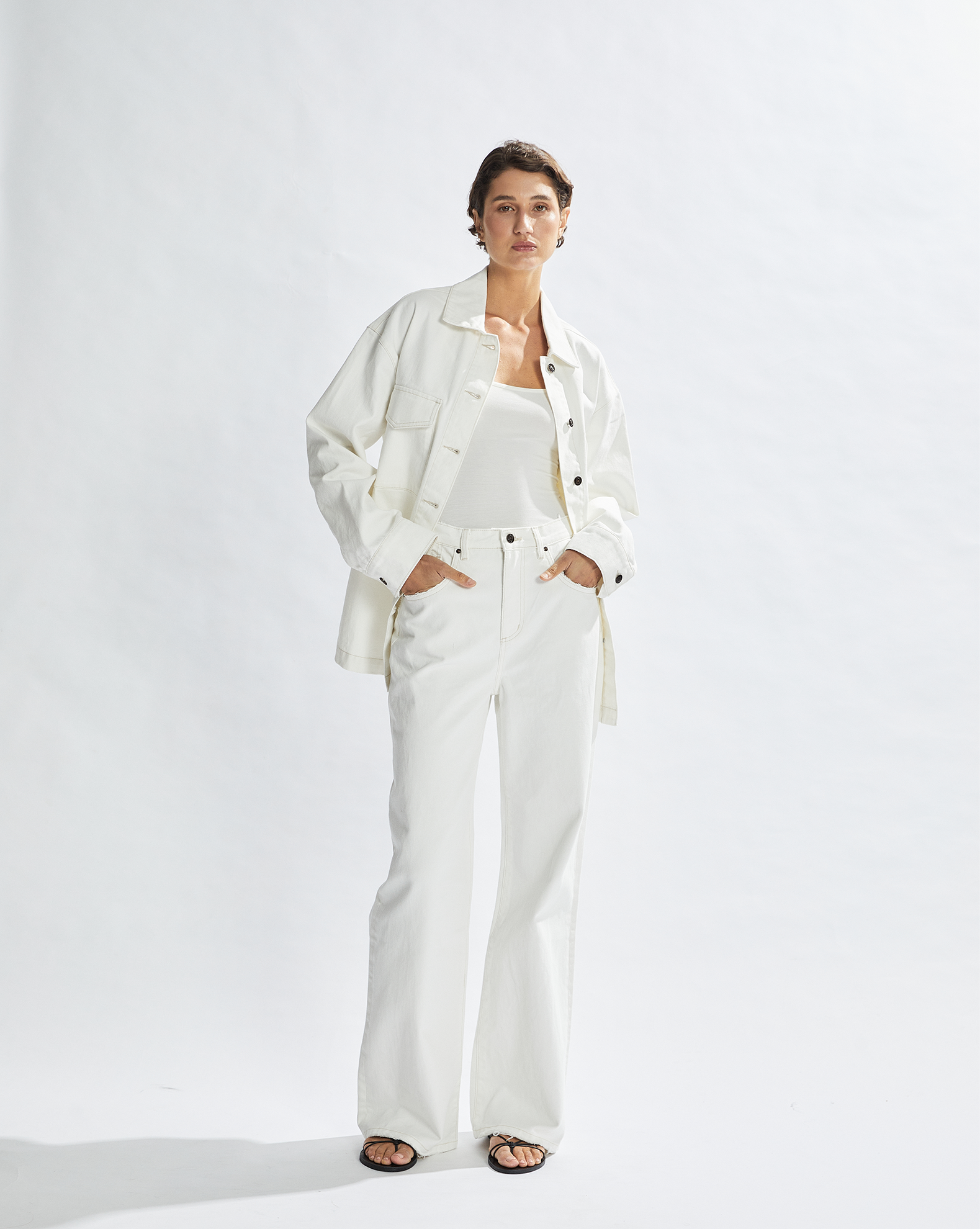 Harley Denim Shirt White