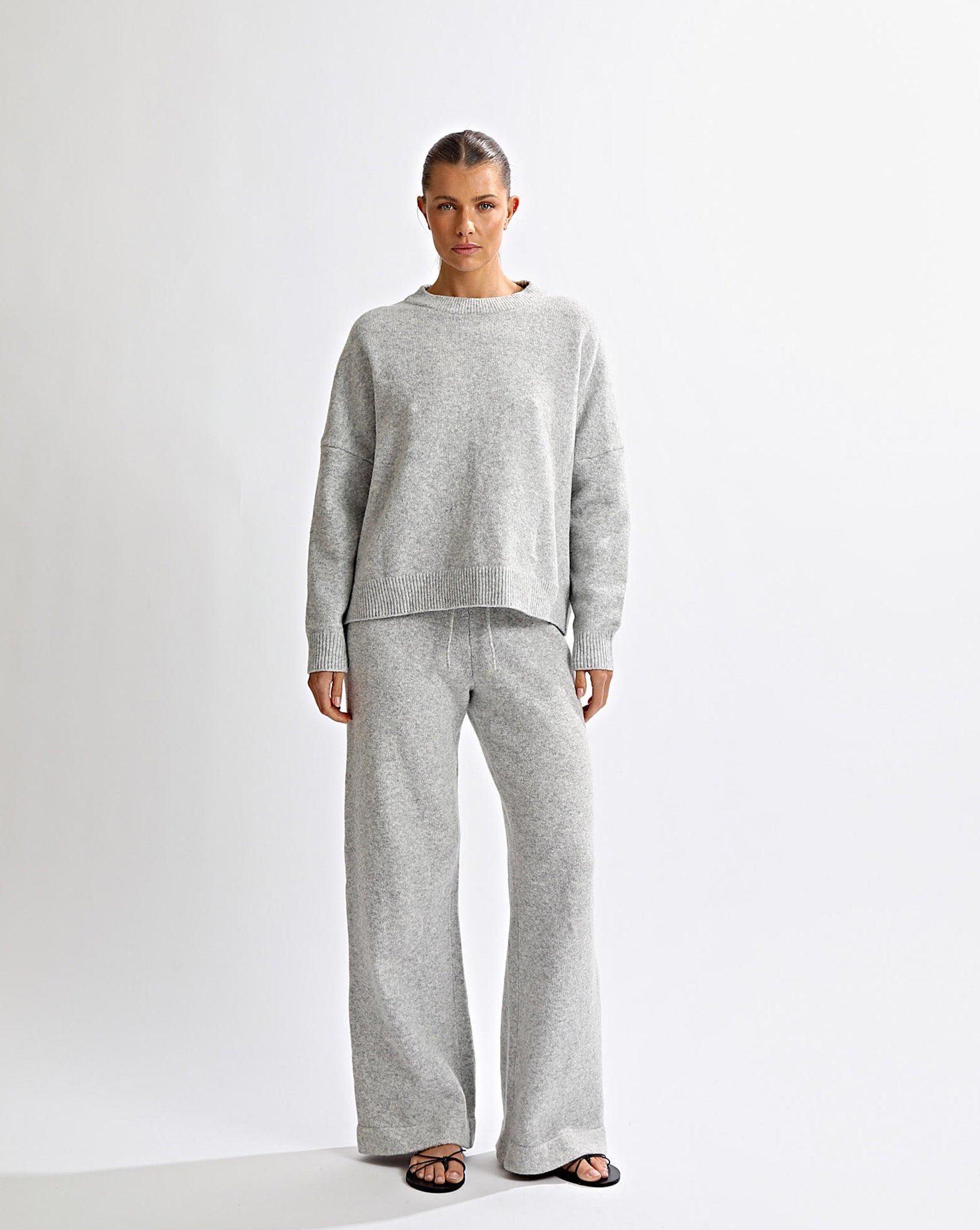 Leo Knit Backless Jumper Grey Marl