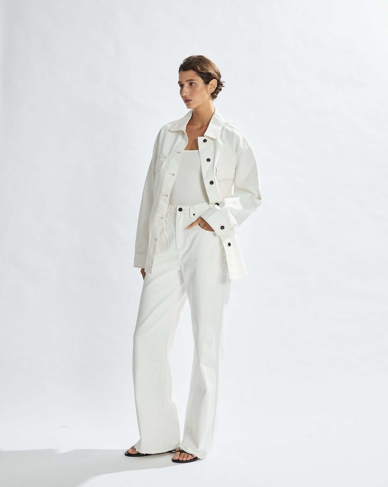 Harley Denim Shirt White