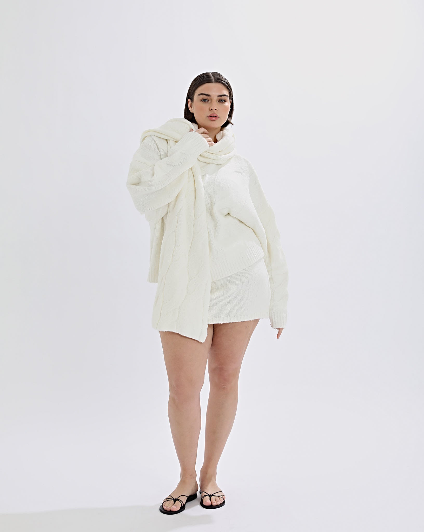 Bimmi Knit Scarf Cream