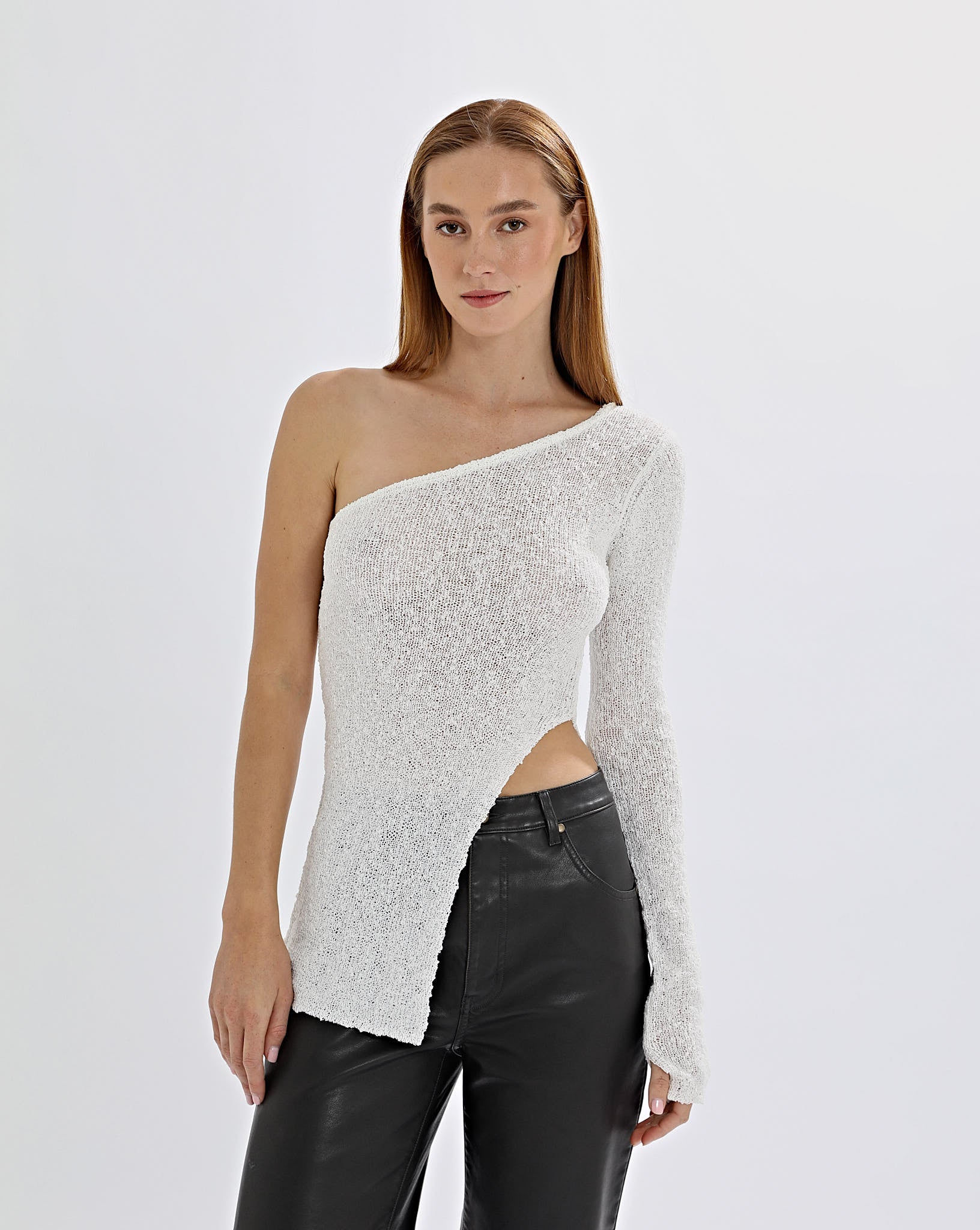 Sloane Knit Top White