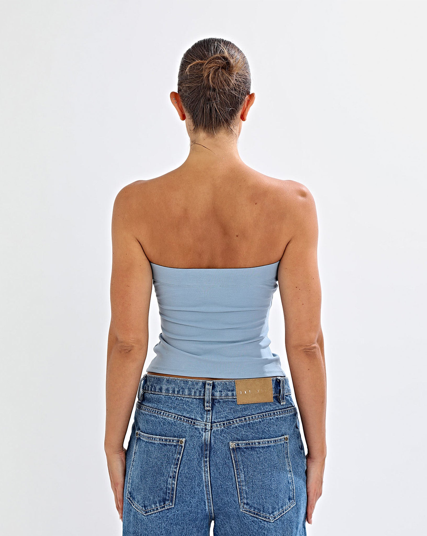 Bella Strapless Top Blue