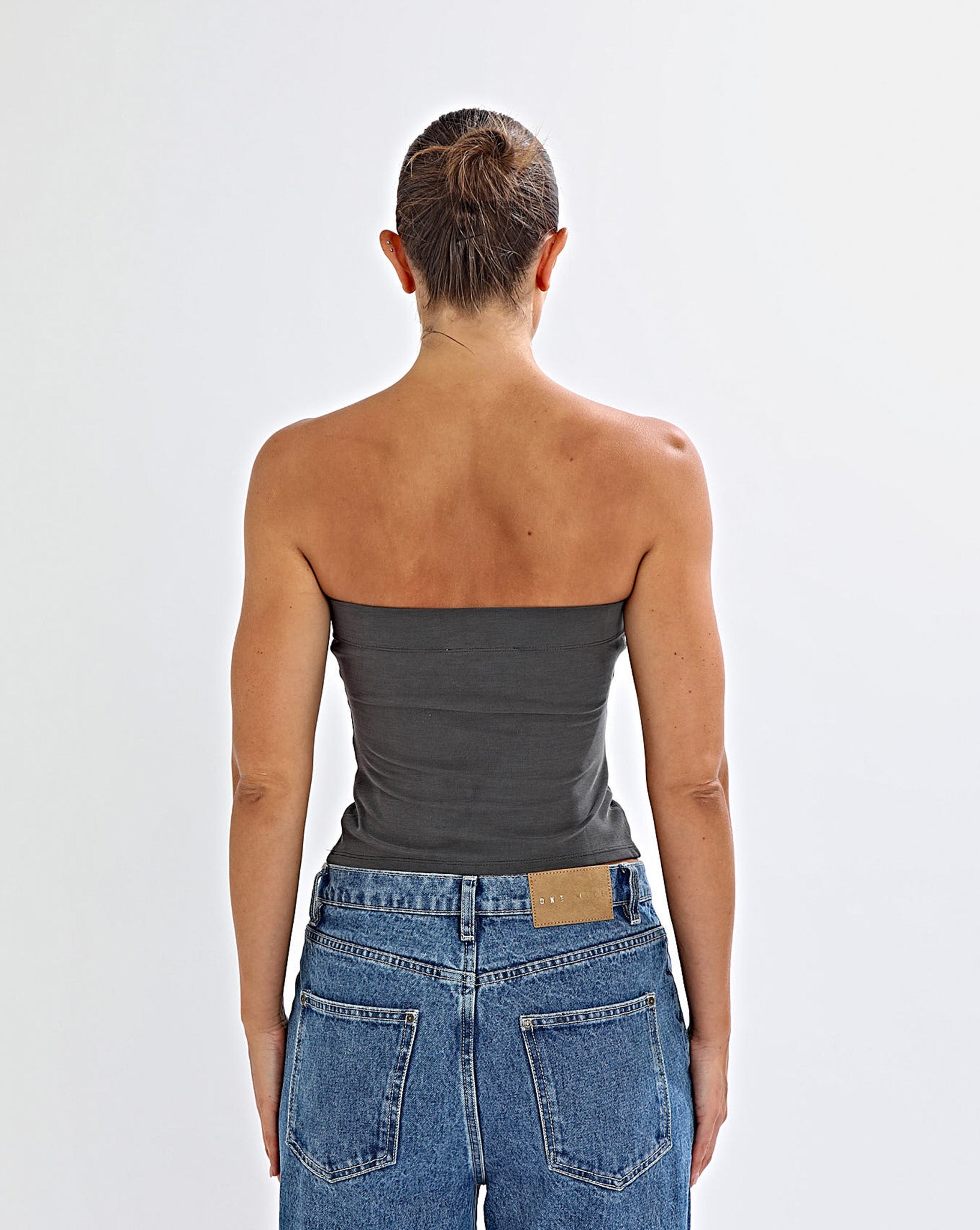 Bella Strapless Top Slate