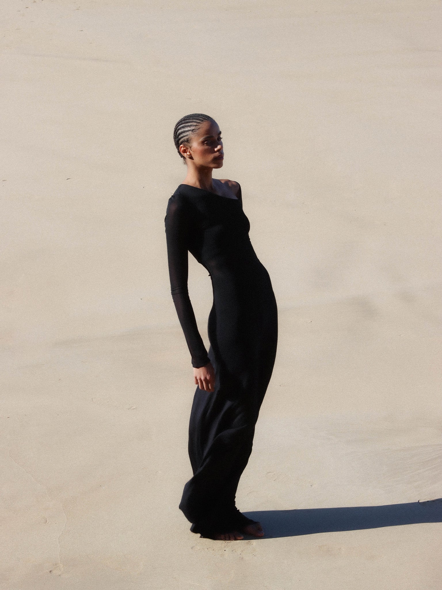 Blane Mesh Maxi Dress Black