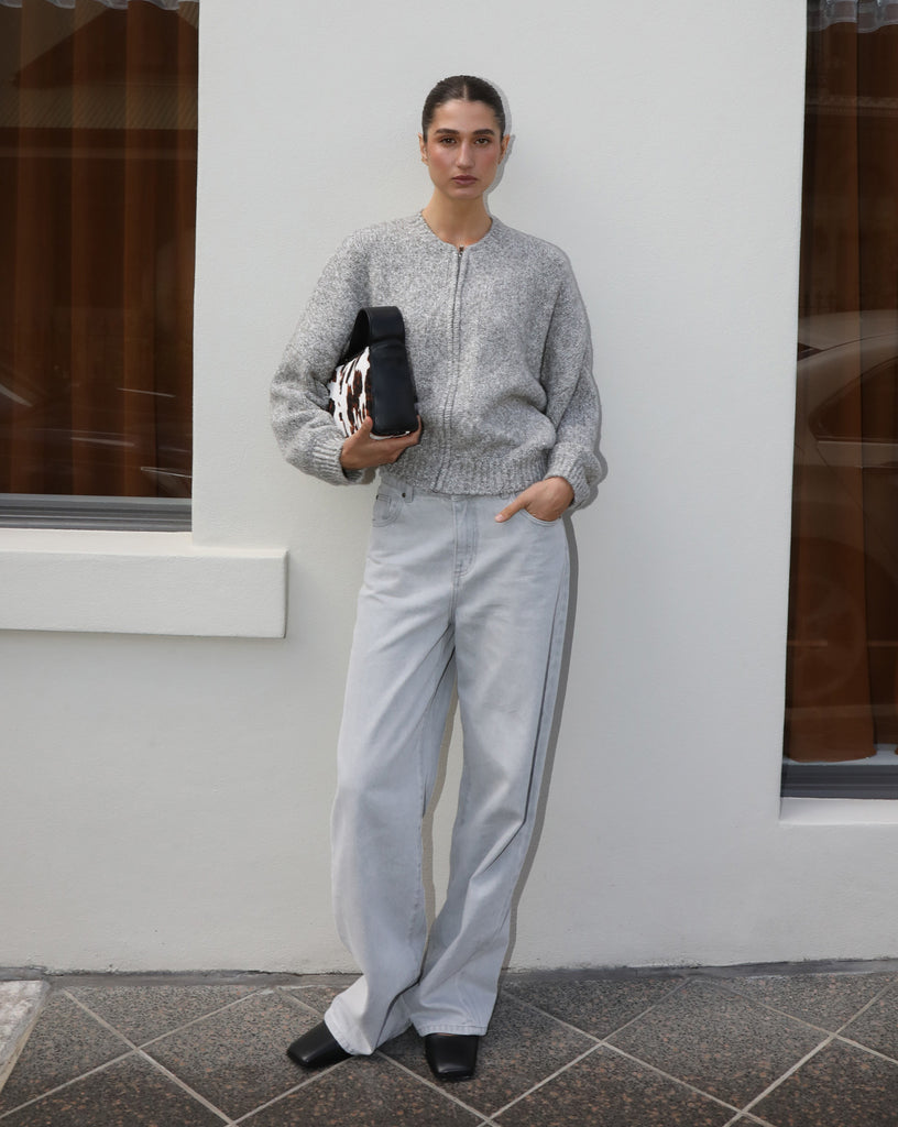 Luca Maxi Skirt Grey Stripe