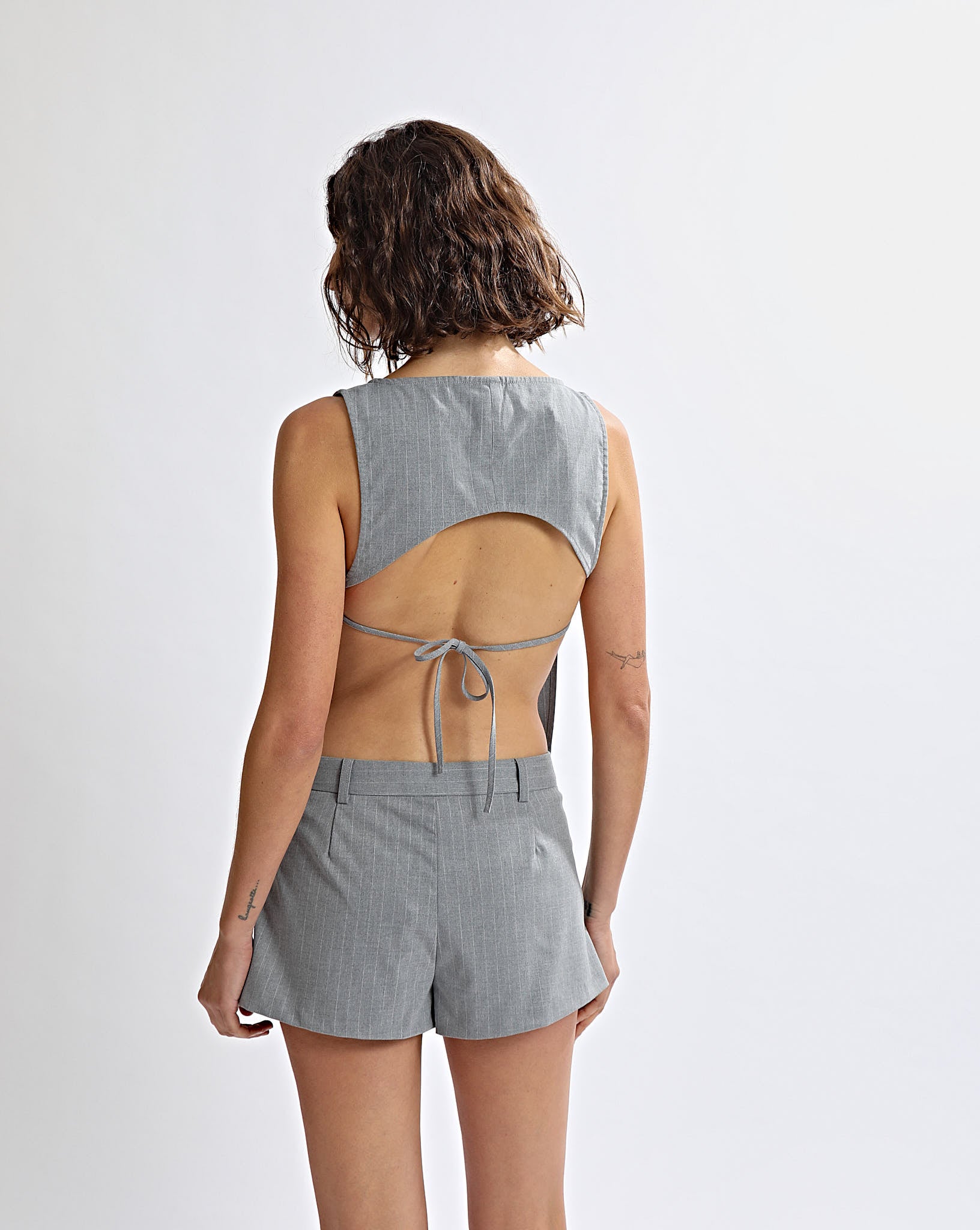 Celine Top Grey Stripe