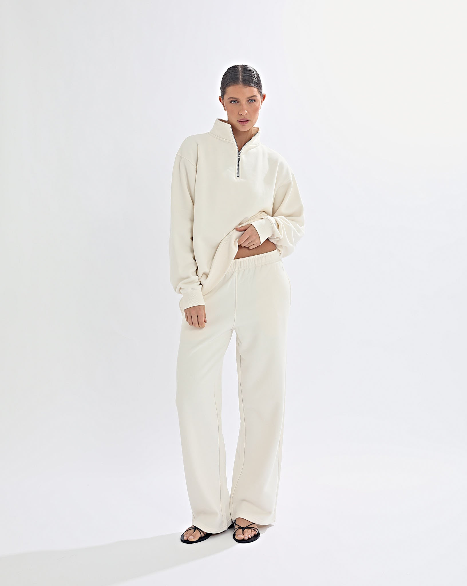 Alfie Zip Jumper Cream