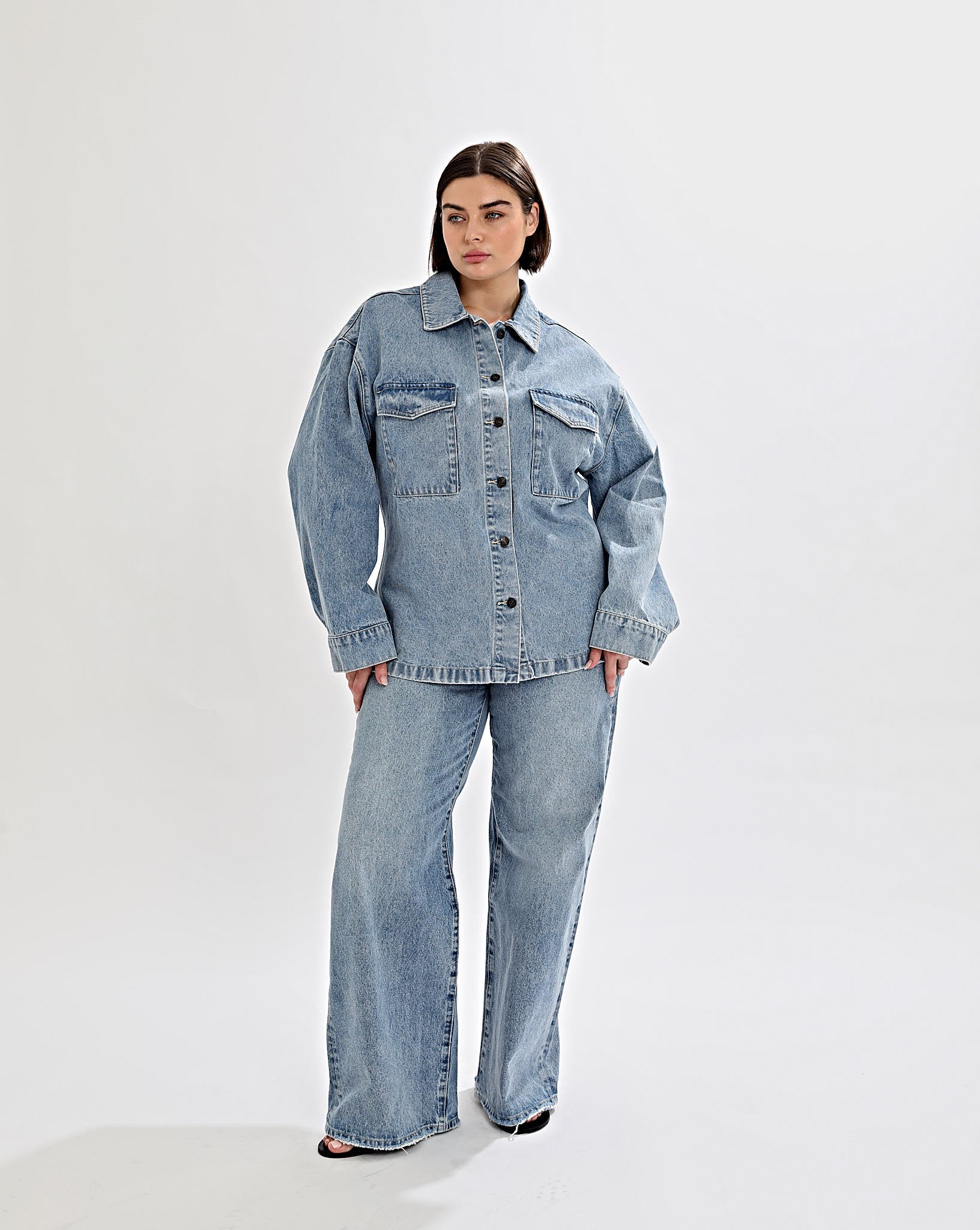 Harley Denim Shirt Mid Blue