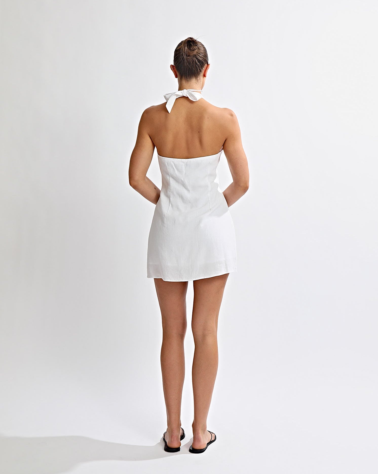 Tia Halter Mini Dress Off White