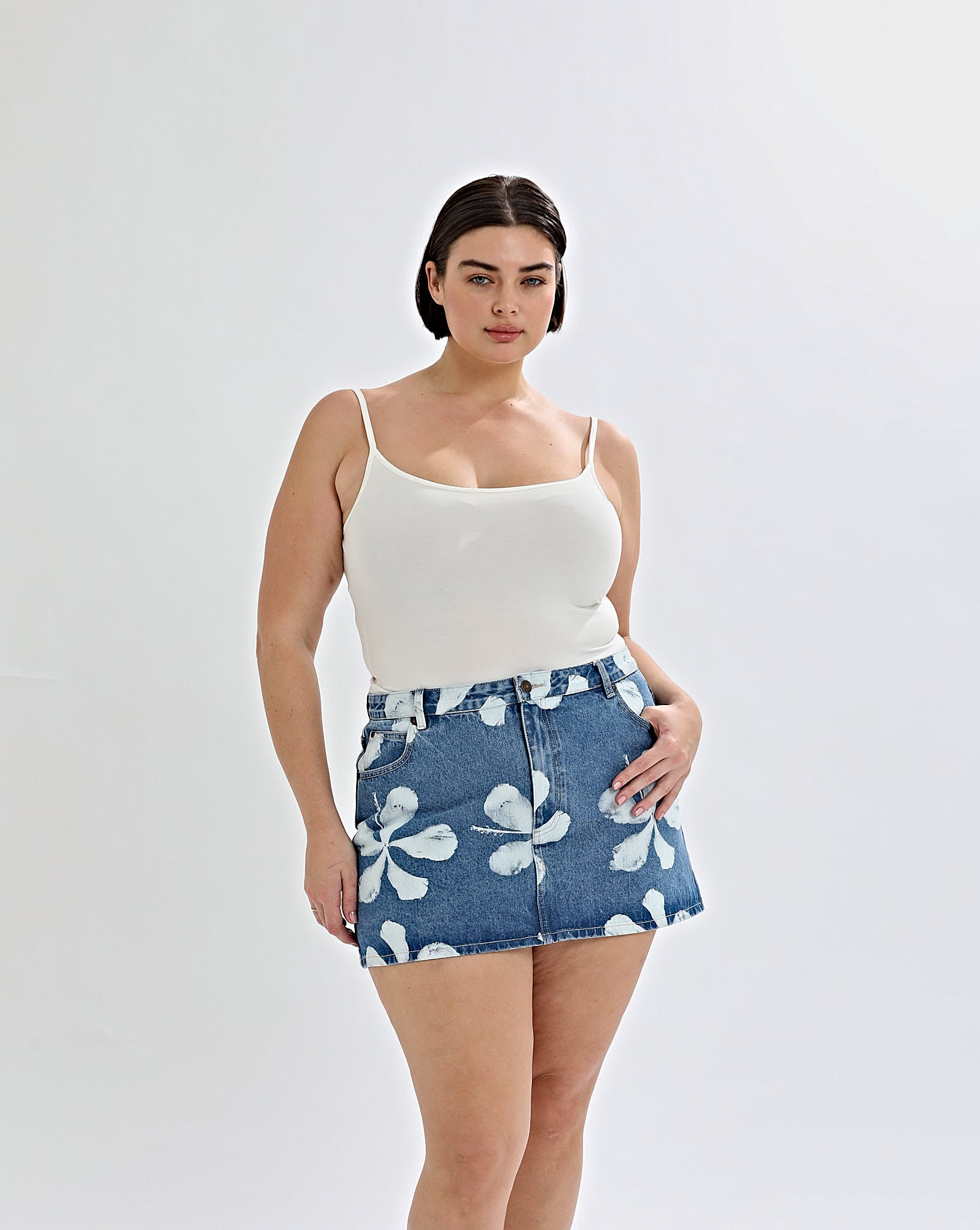 Noah Denim Mini Skirt Frangelica
