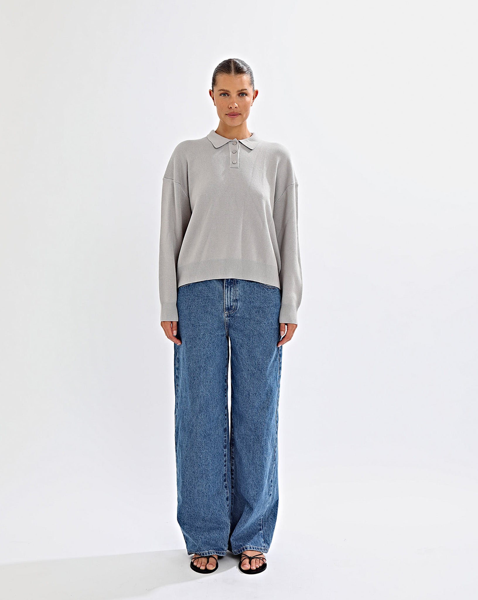 Henri Knit Jersey Light Grey