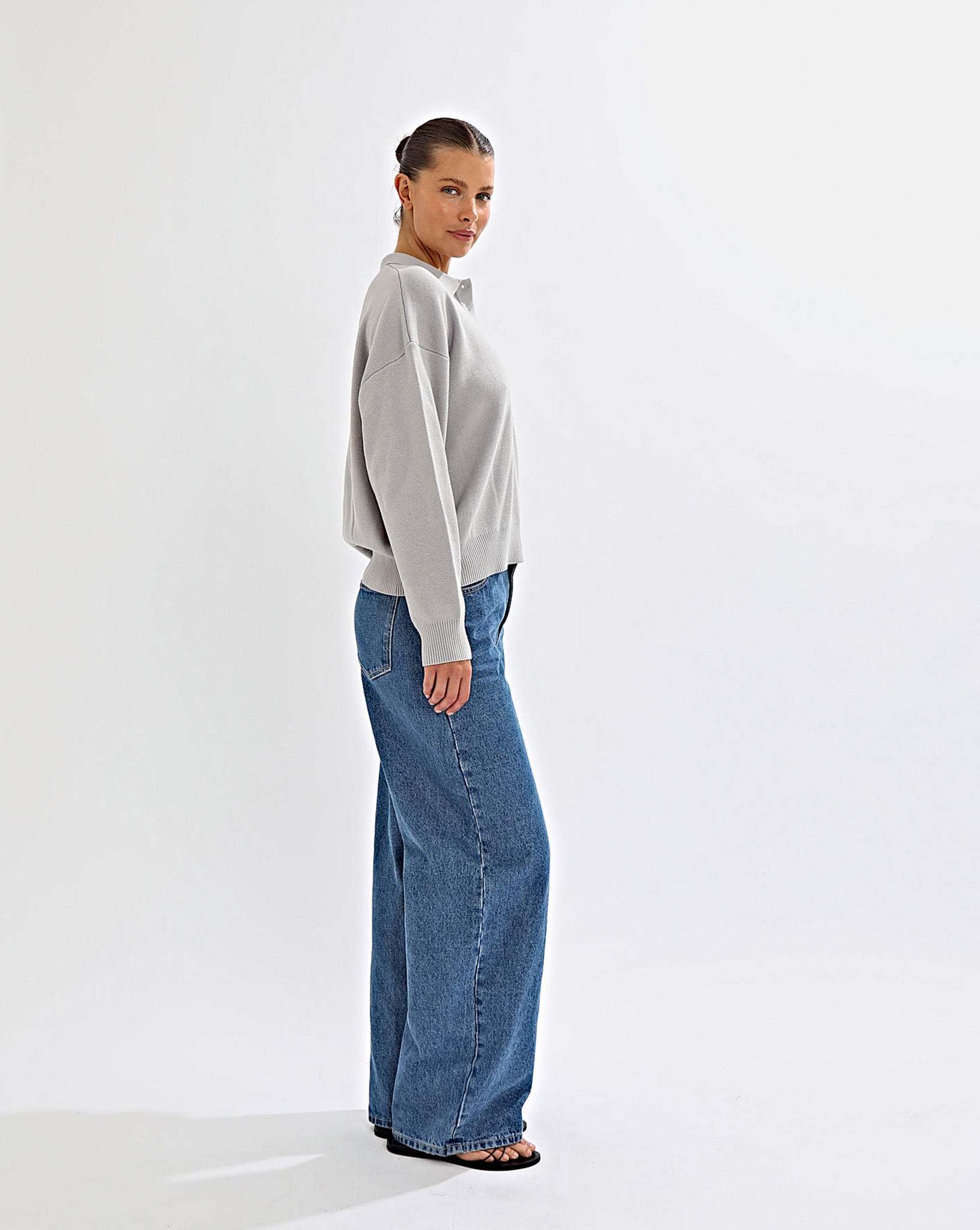 Henri Knit Jersey Light Grey