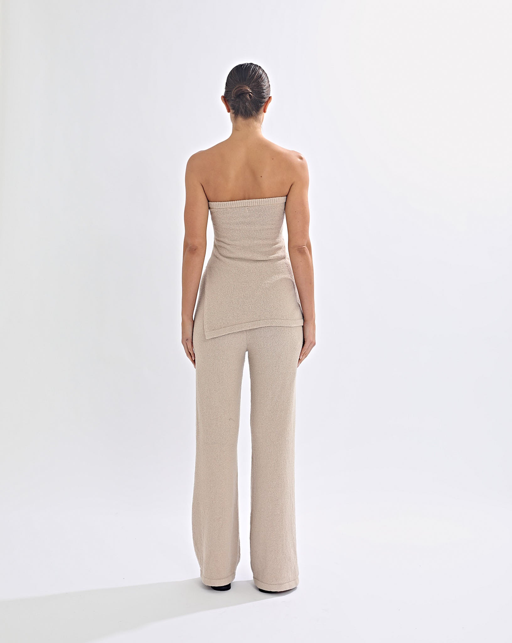 Juno Knit Pants Sand Cropped