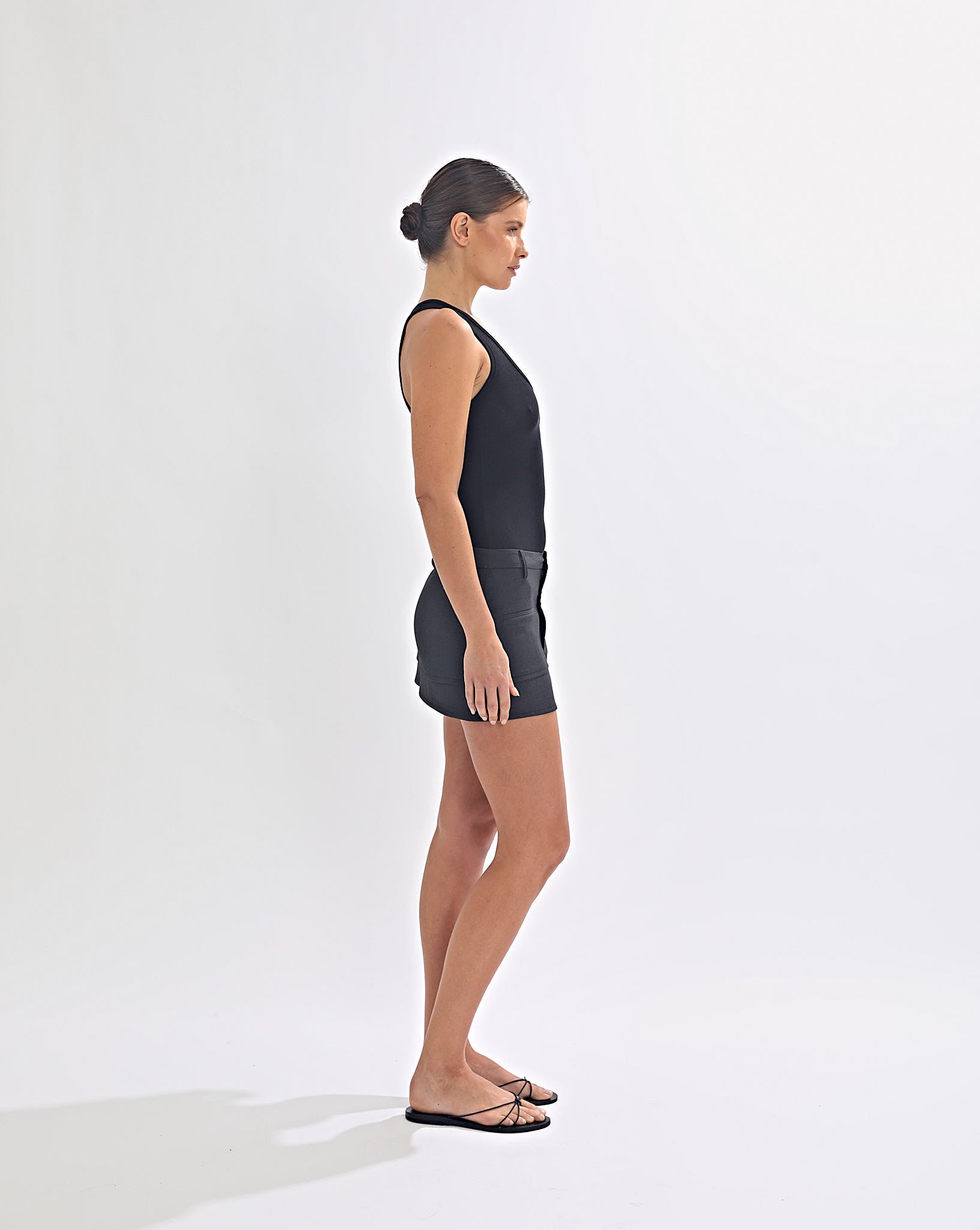 Benny Tailored Skirt Dark Grey