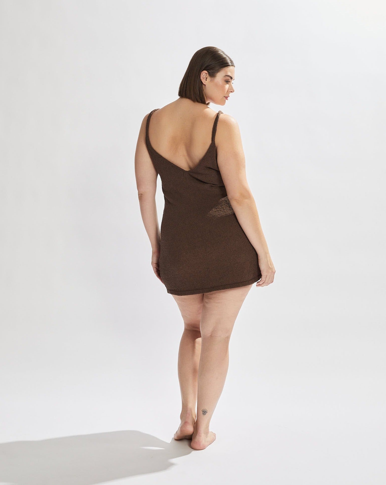 Sammy Knit Mini Dress Chocolate