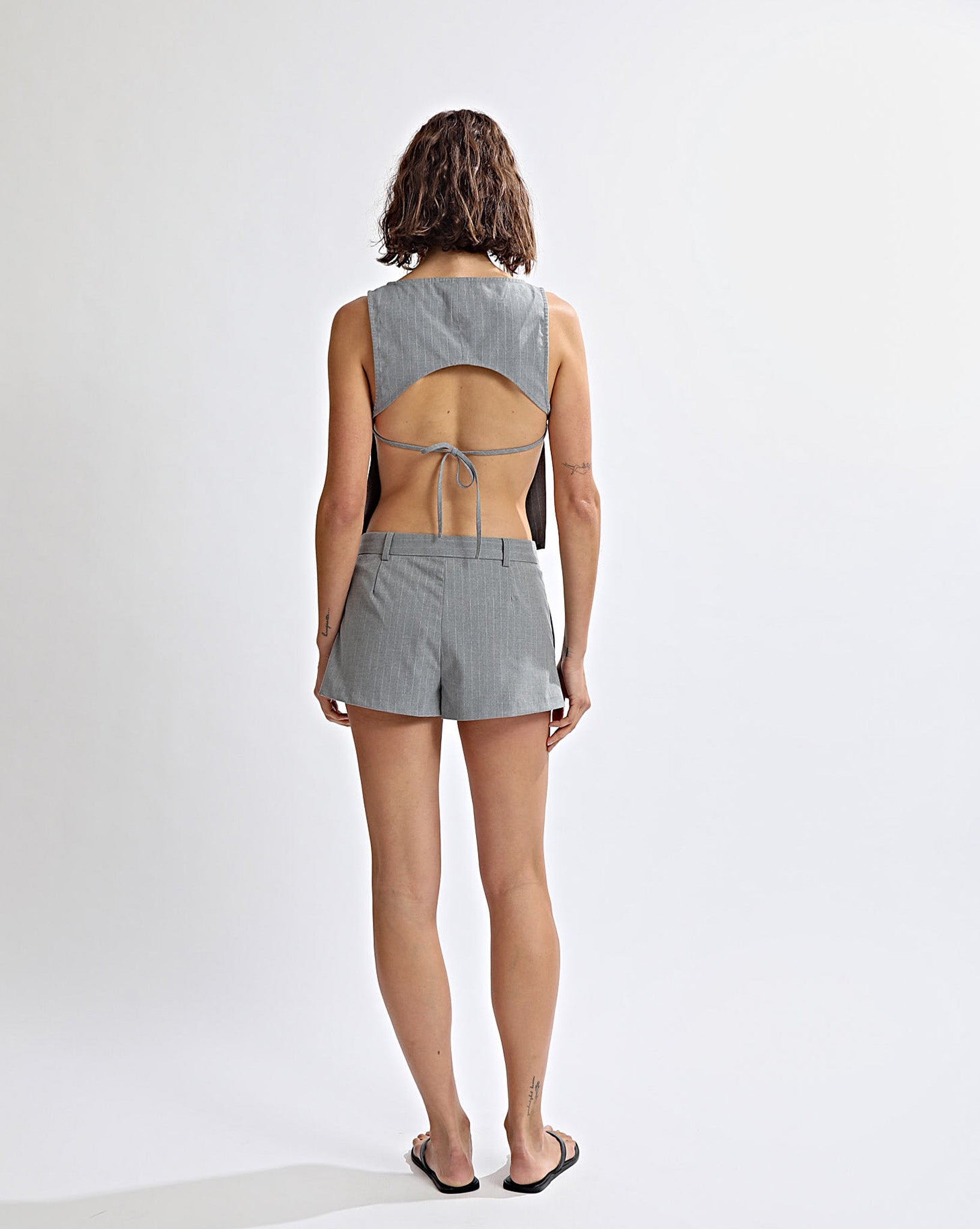 Celine Top Grey Stripe