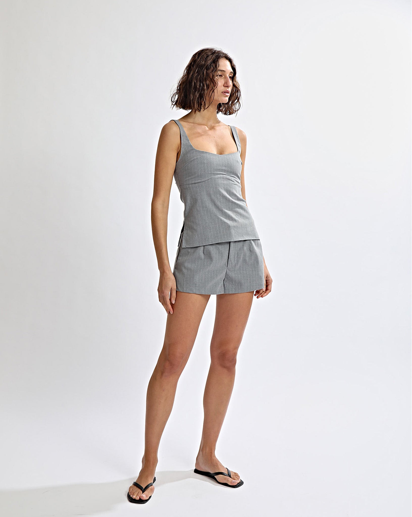 Luca Shorts Grey Stripe