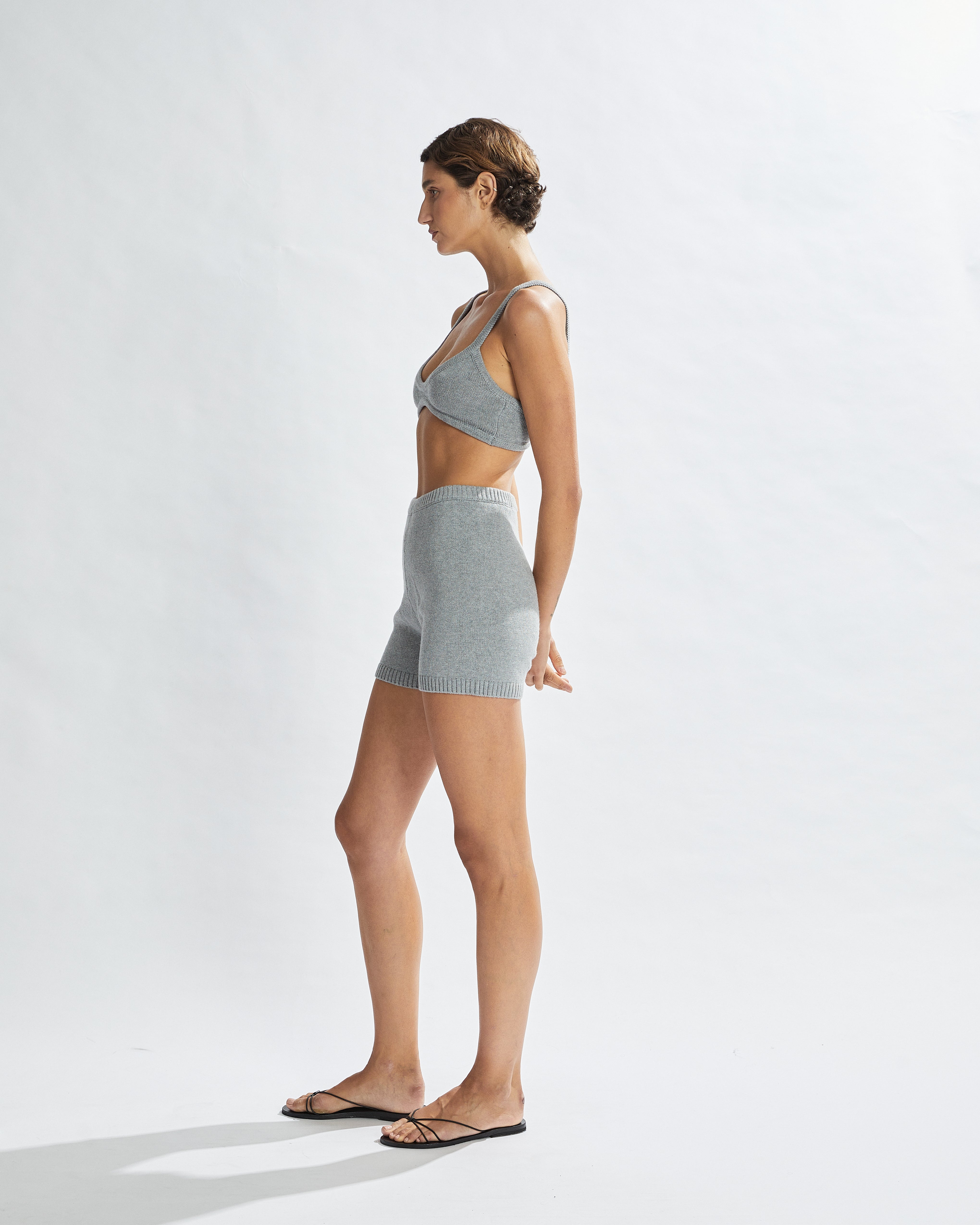 Drew Knit Shorts Grey