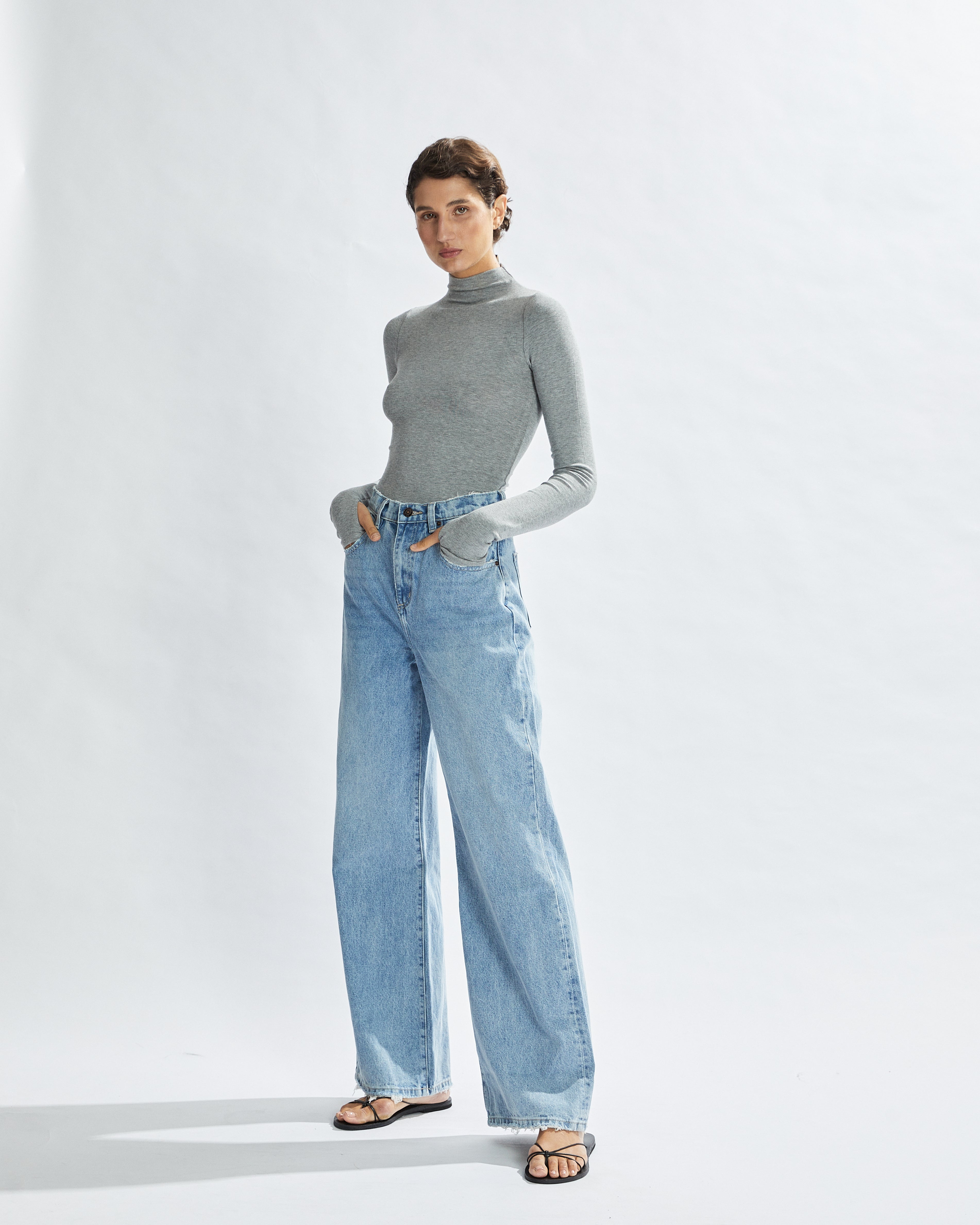 Sophia Long Sleeve Top Grey