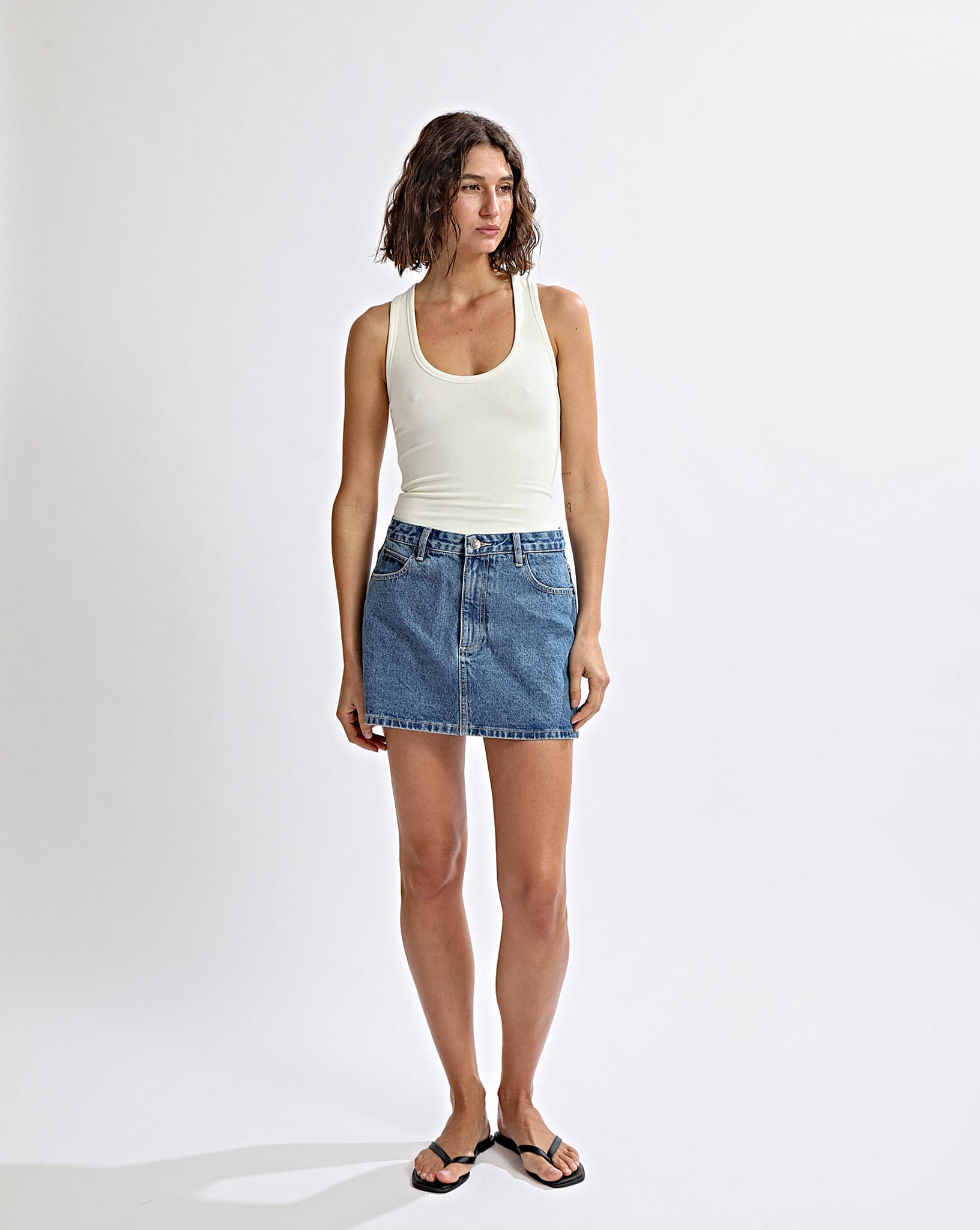 Noah Denim Mini Skirt Indigo