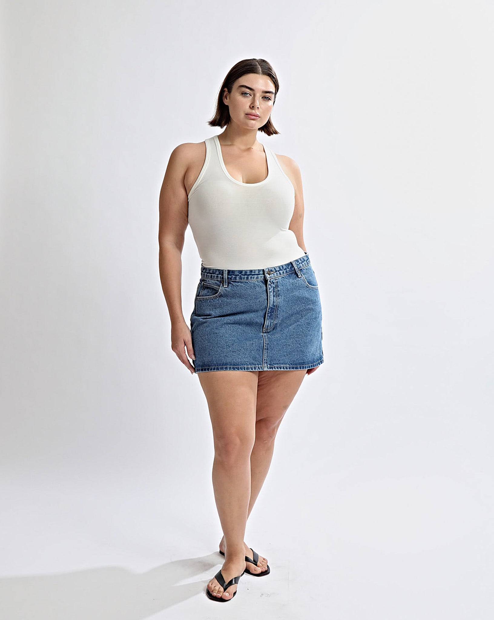 Noah Denim Mini Skirt Indigo