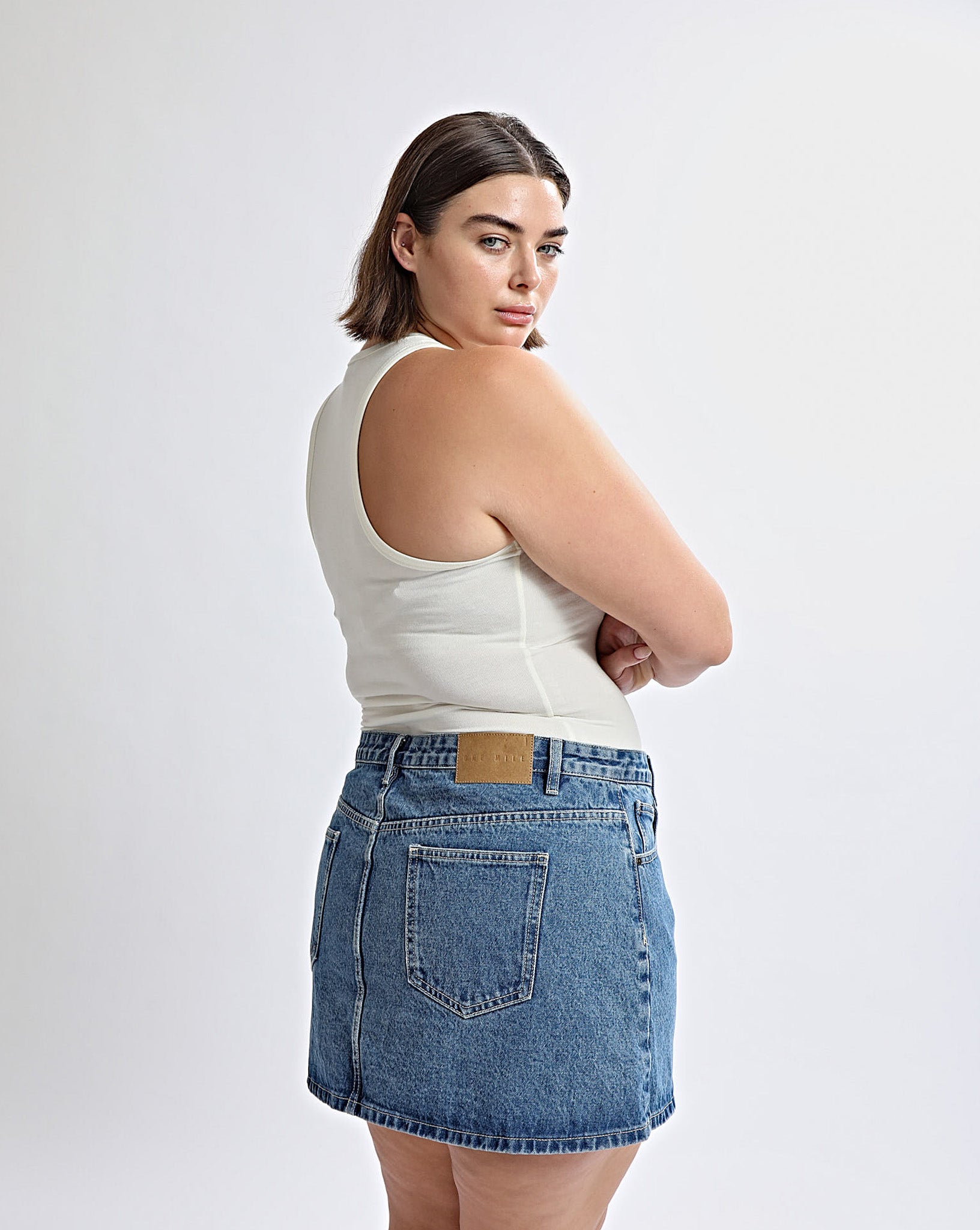 Noah Denim Mini Skirt Indigo