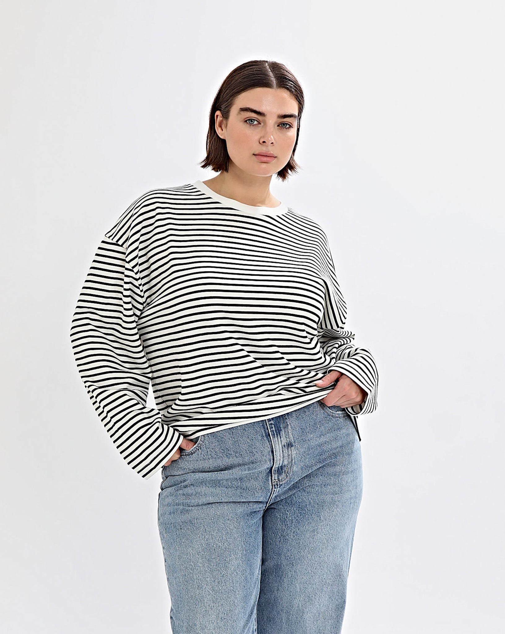 Paris Long Sleeve Top Stripe