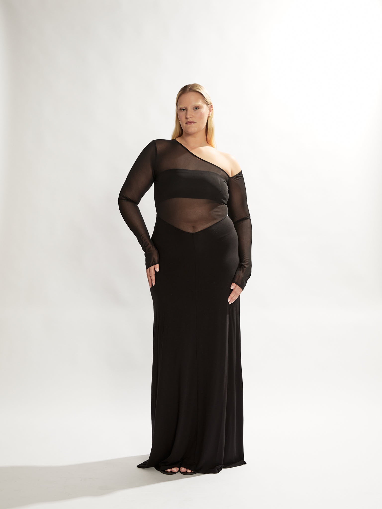 Blane Mesh Maxi Dress Black One Mile The Label Blane Mesh Maxi Dress Black One Mile The Label