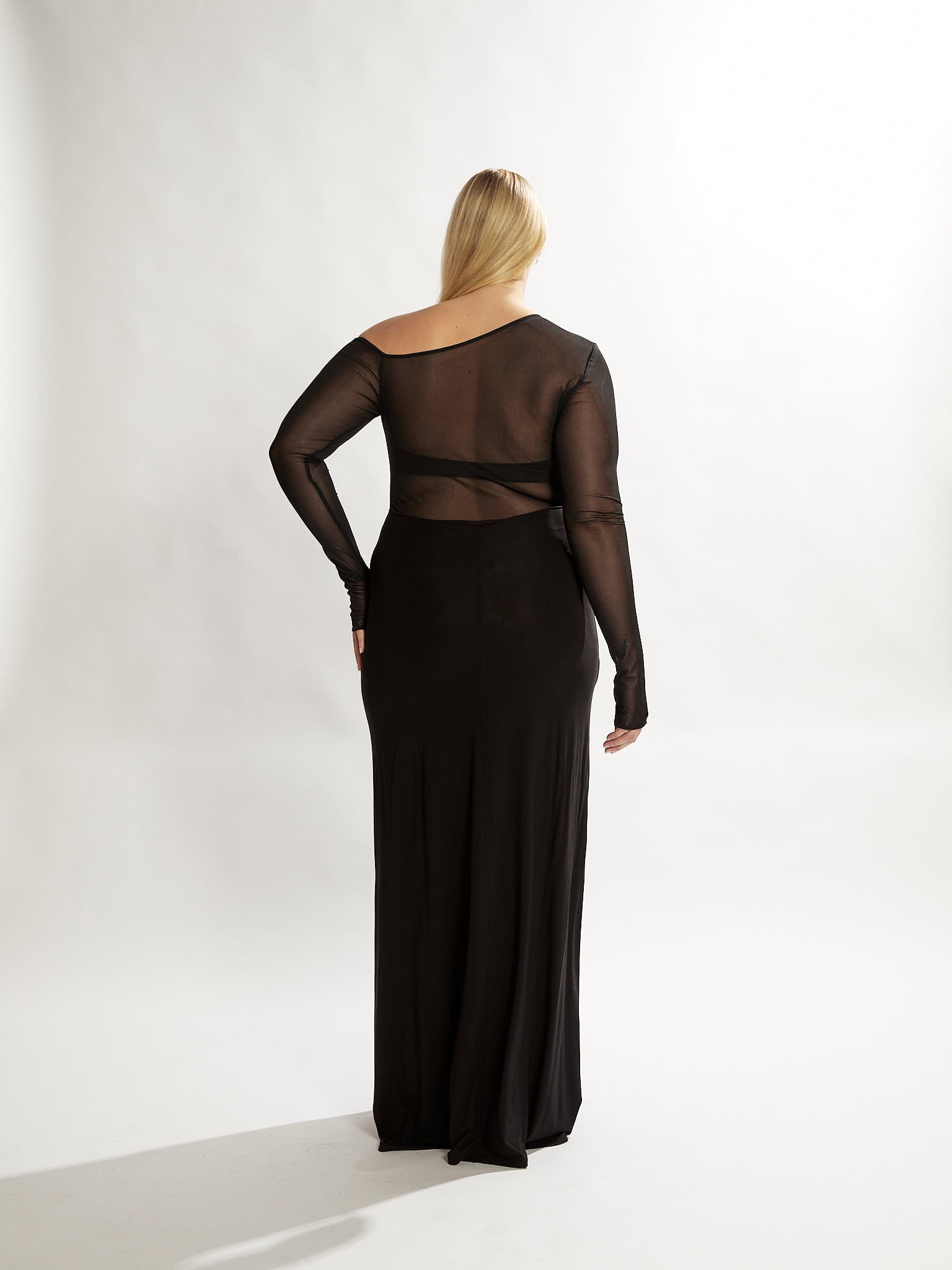 Blane Mesh Maxi Dress Black One Mile The Label Blane Mesh Maxi Dress Black One Mile The Label
