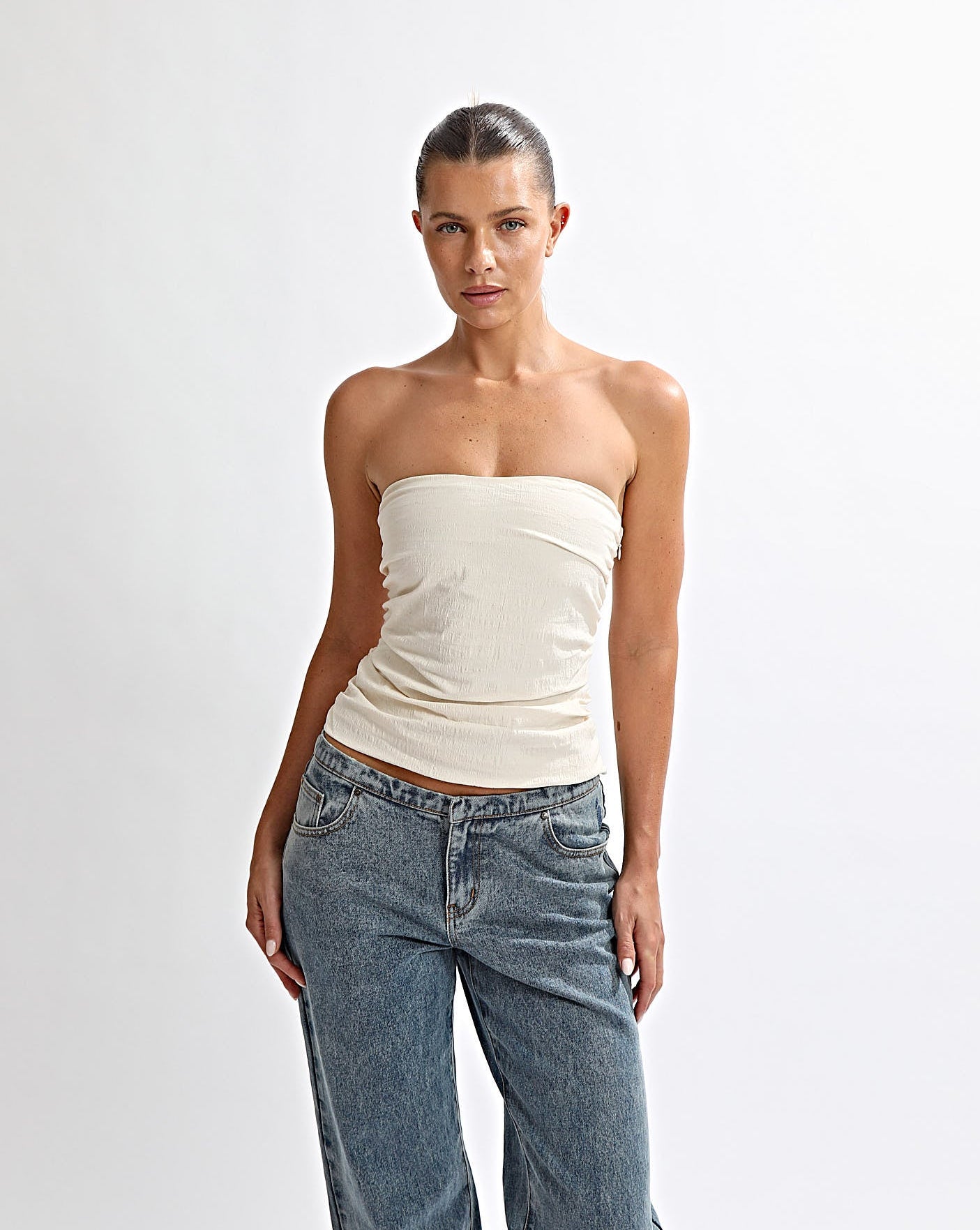 Heidi Strapless Top Cream