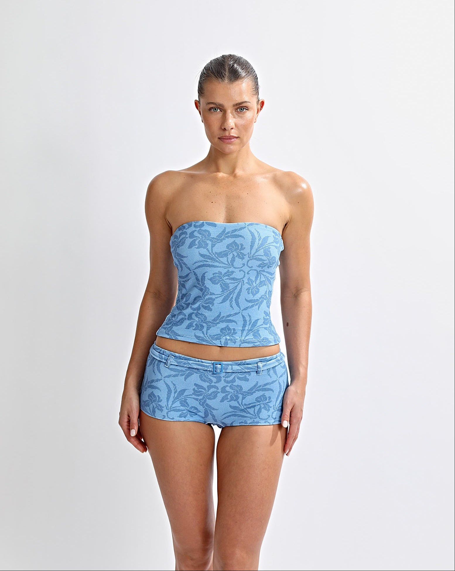 Nali Strapless Top Blue Sol