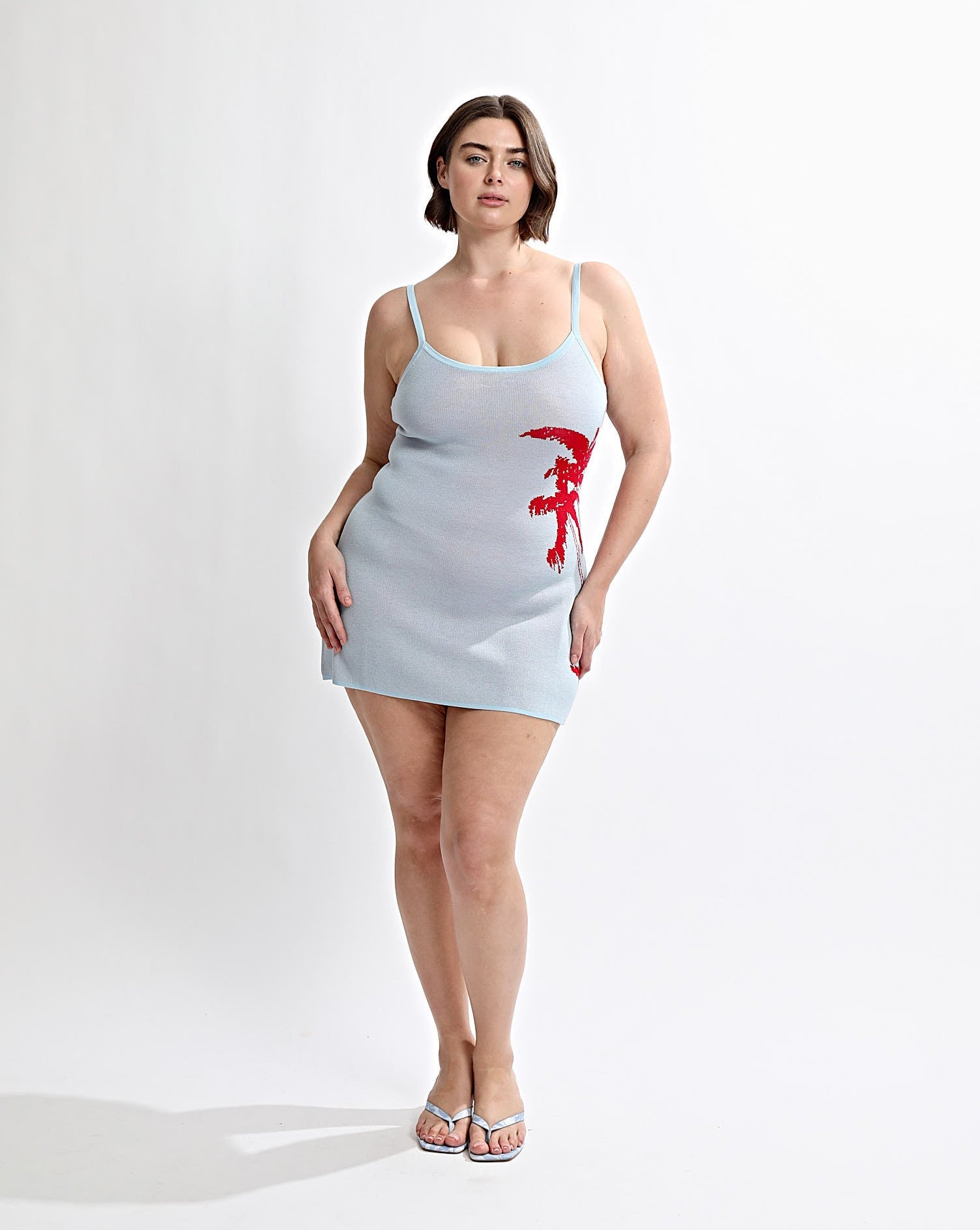 Cali Knit Mini Dress Blue