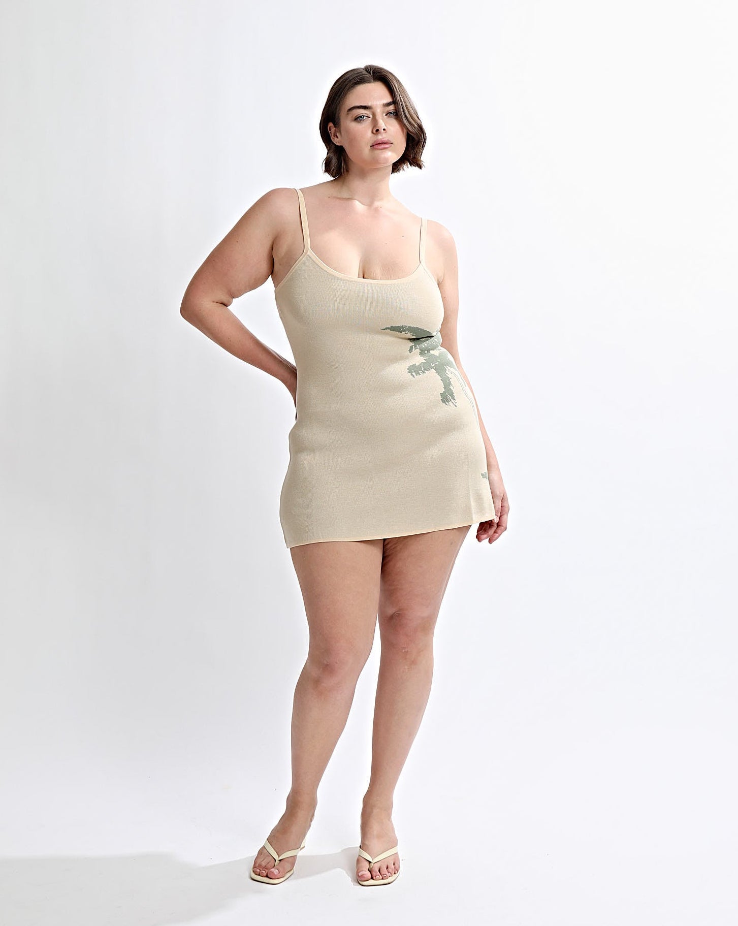 Cali Knit Mini Dress Sand