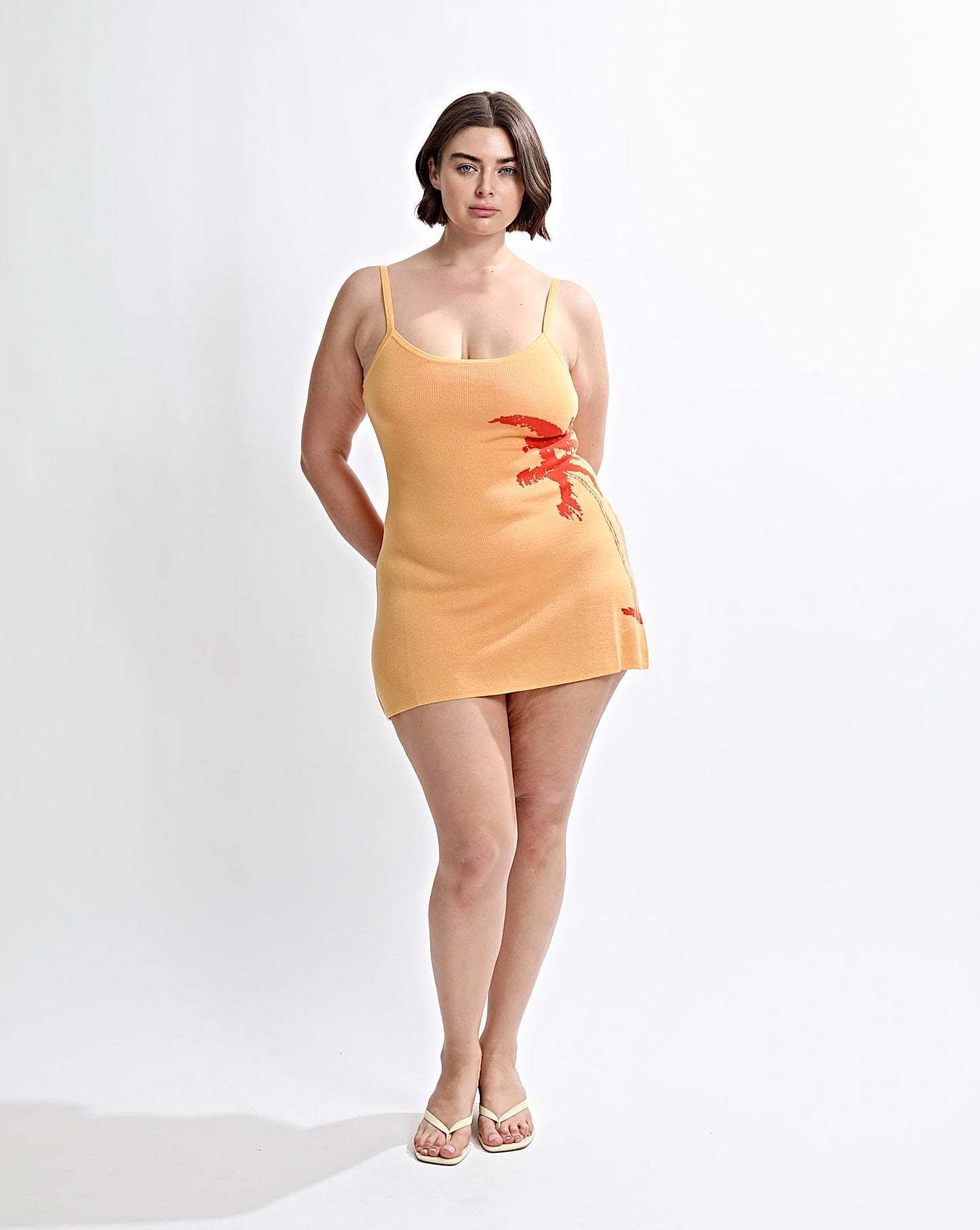 Cali Knit Mini Dress Orange