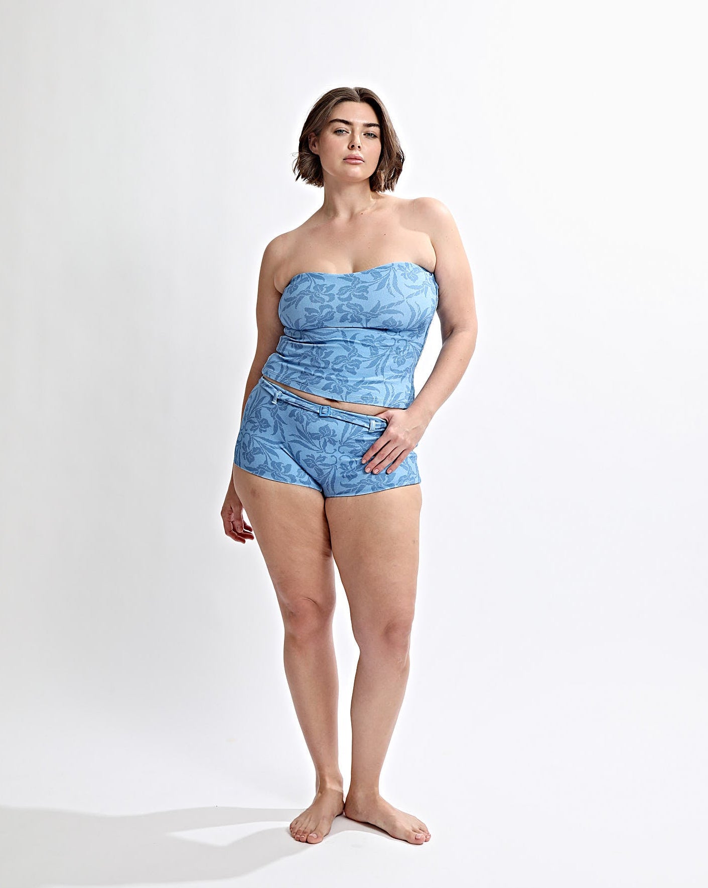 Nali Strapless Top Blue Sol