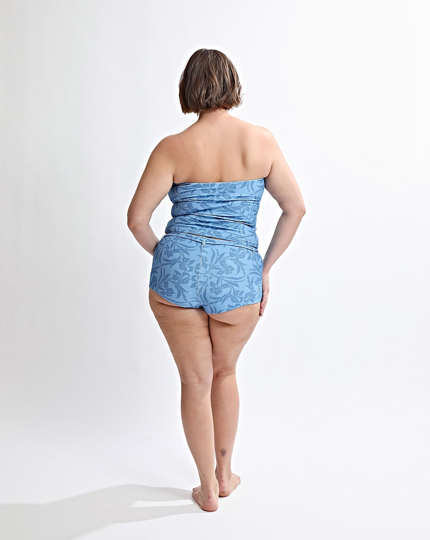 Nali Strapless Top Blue Sol