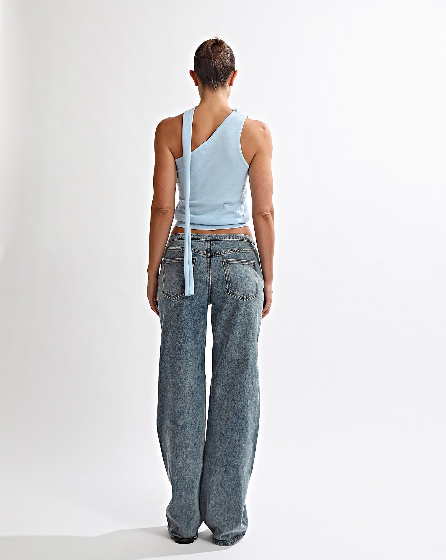 Carrie One Shoulder Top Blue