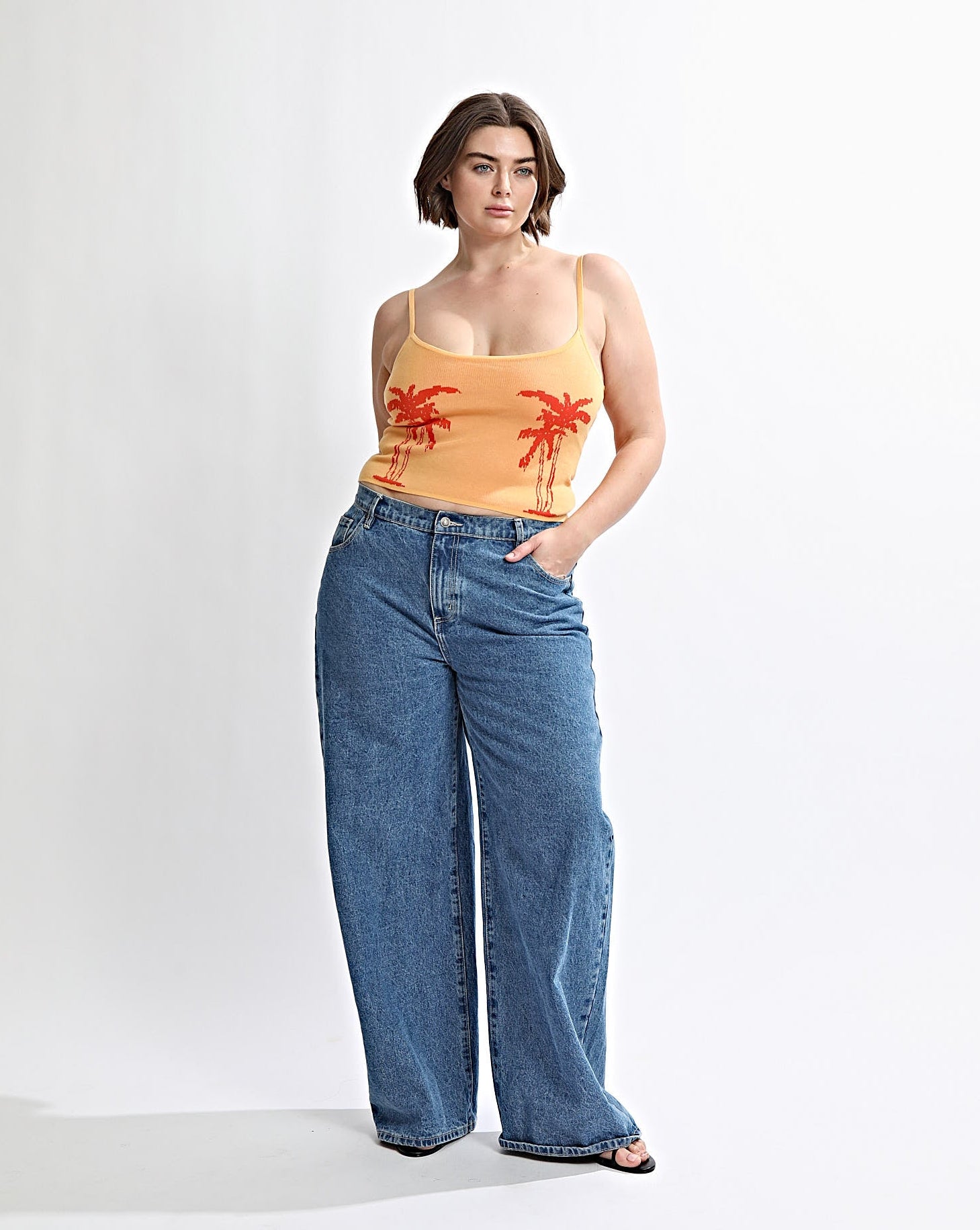 Cali Knit Tank Orange