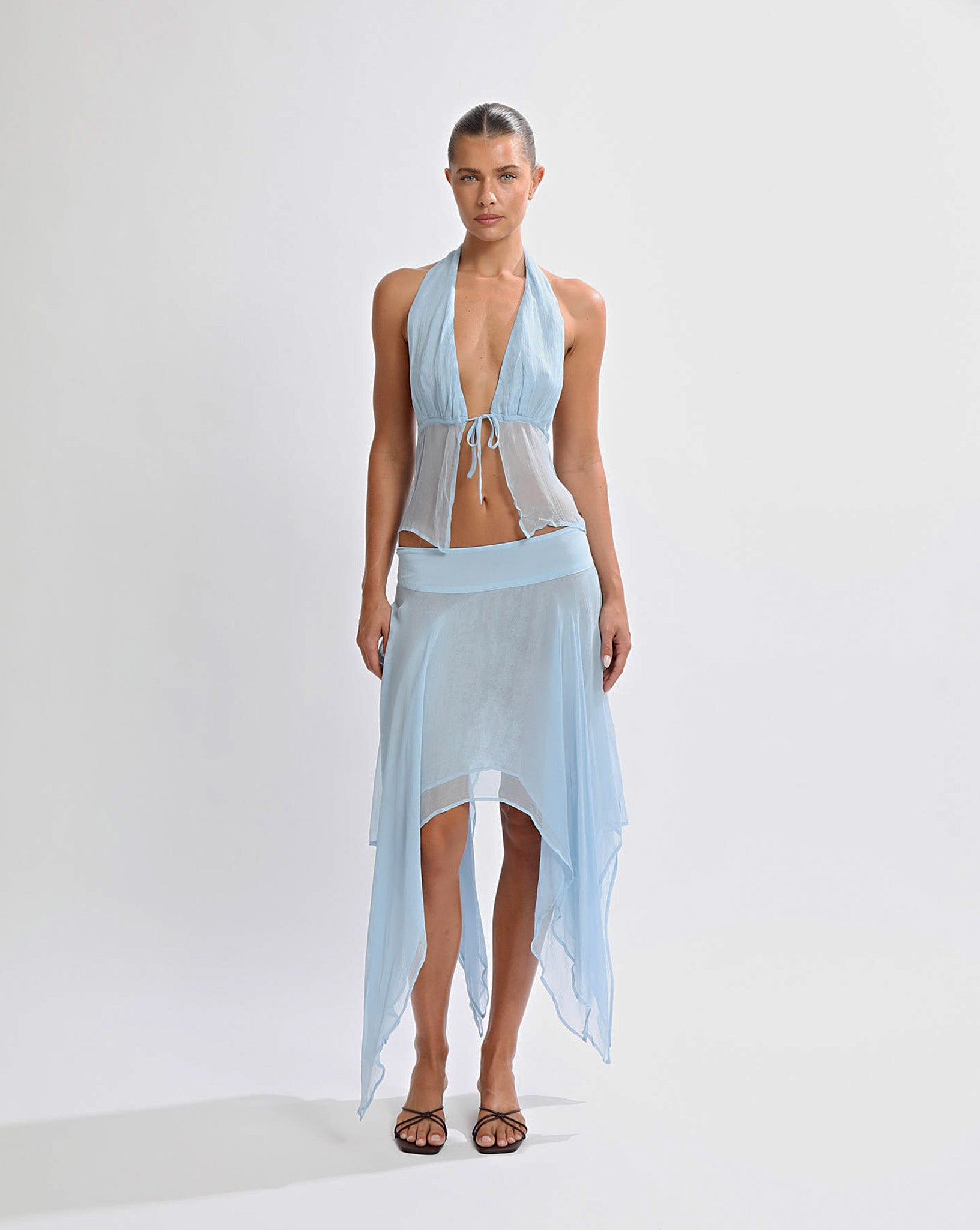 Suri Halter Top Light Blue