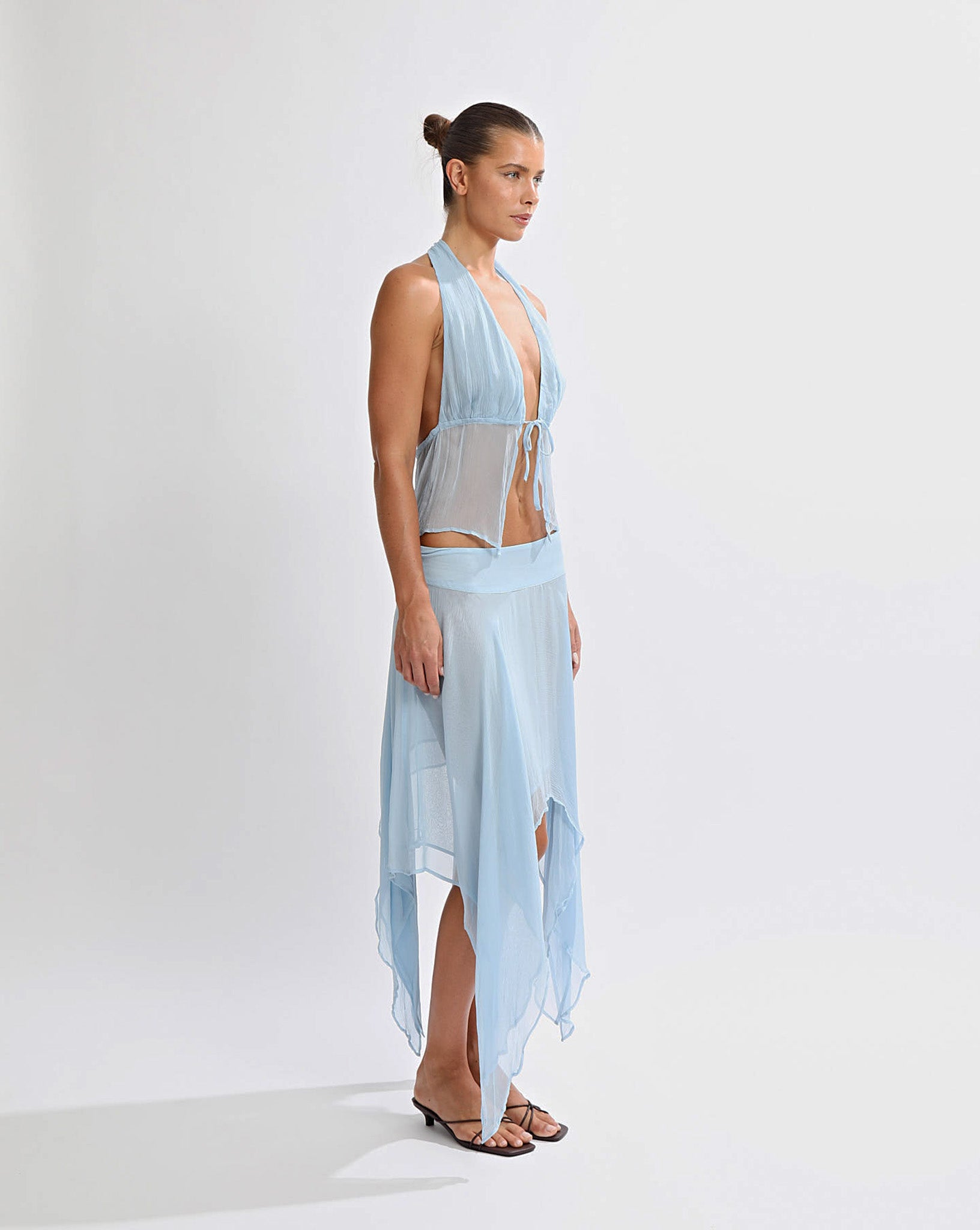 Suri Midi Skirt Light Blue