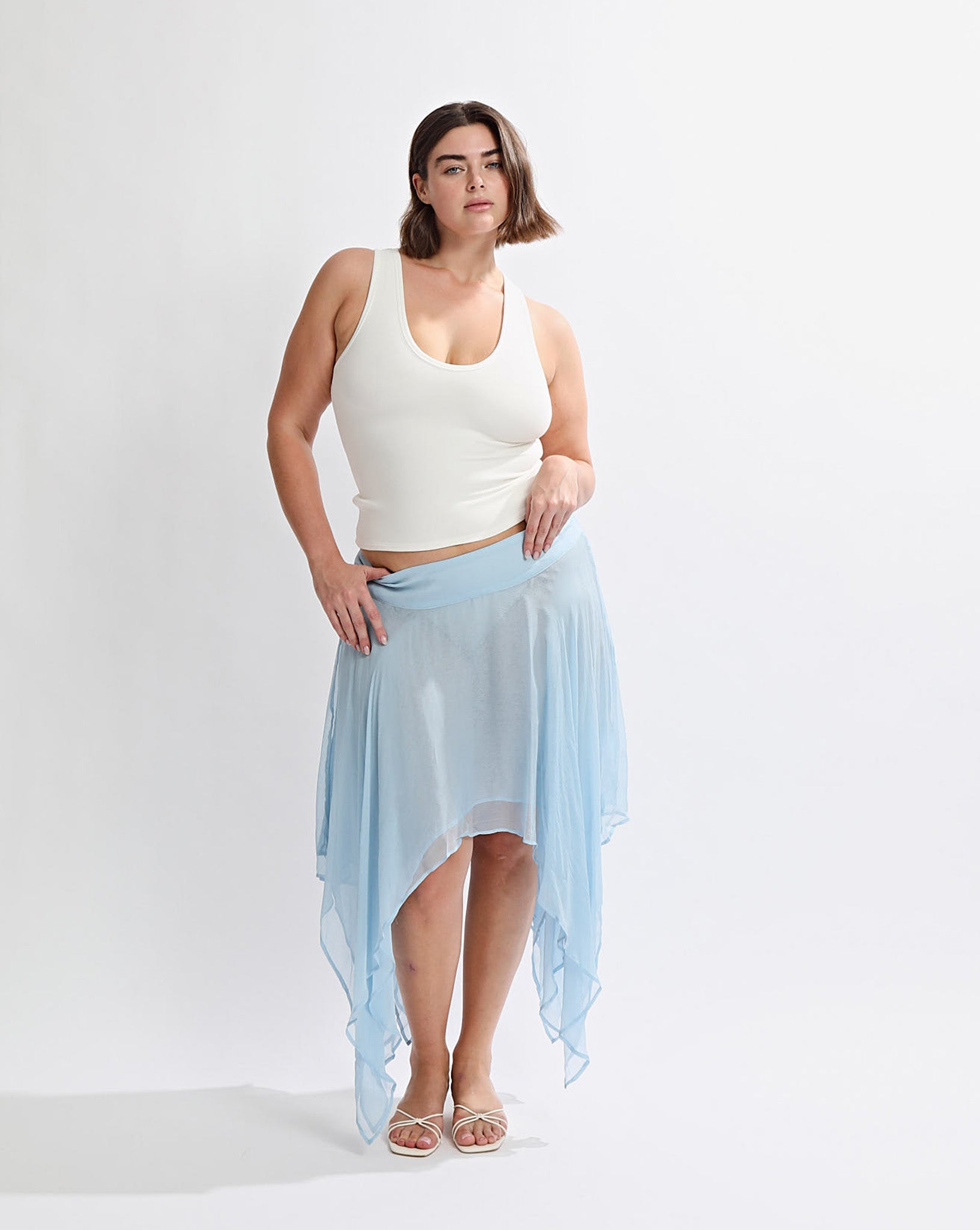 Suri Midi Skirt Light Blue