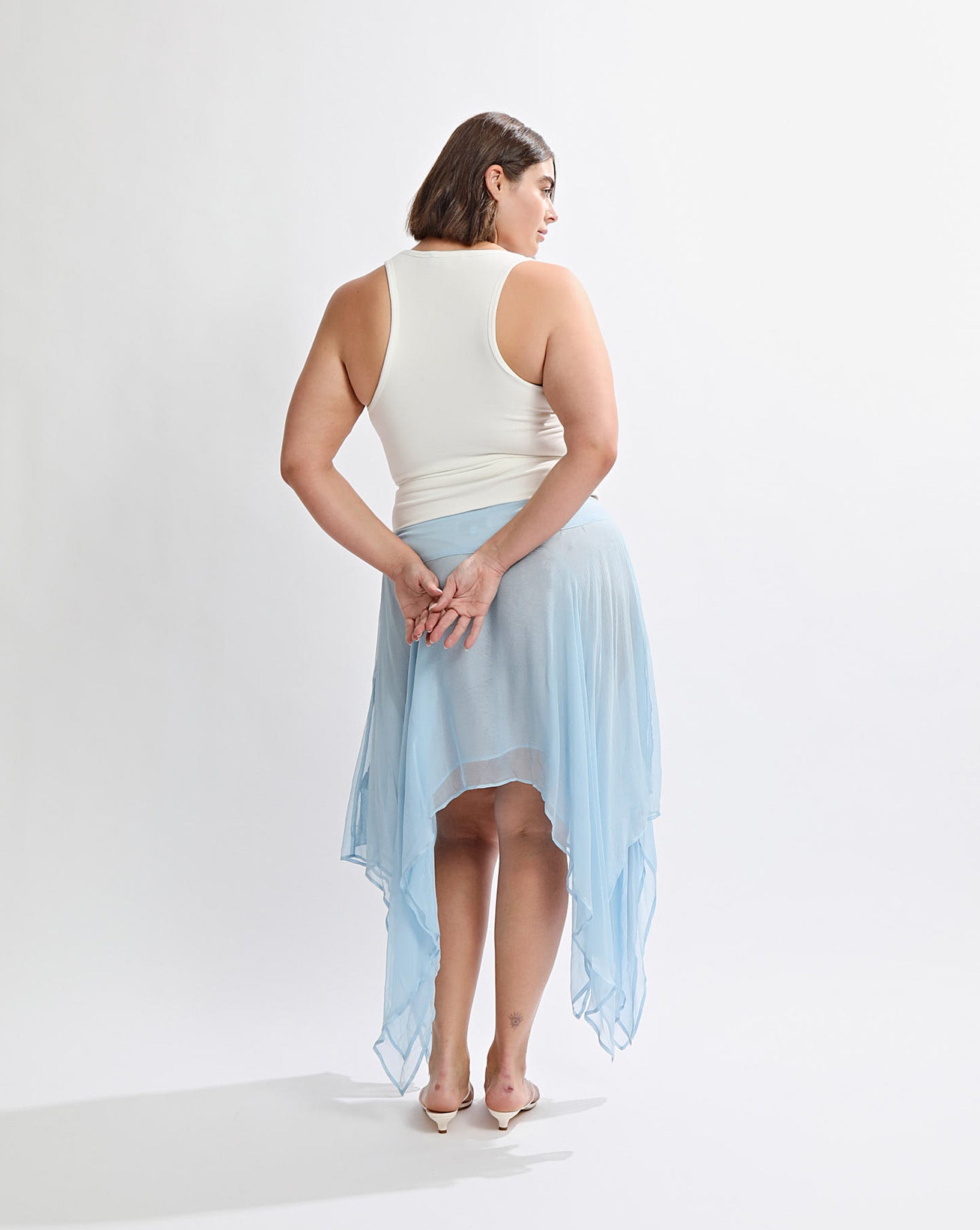 Suri Midi Skirt Light Blue