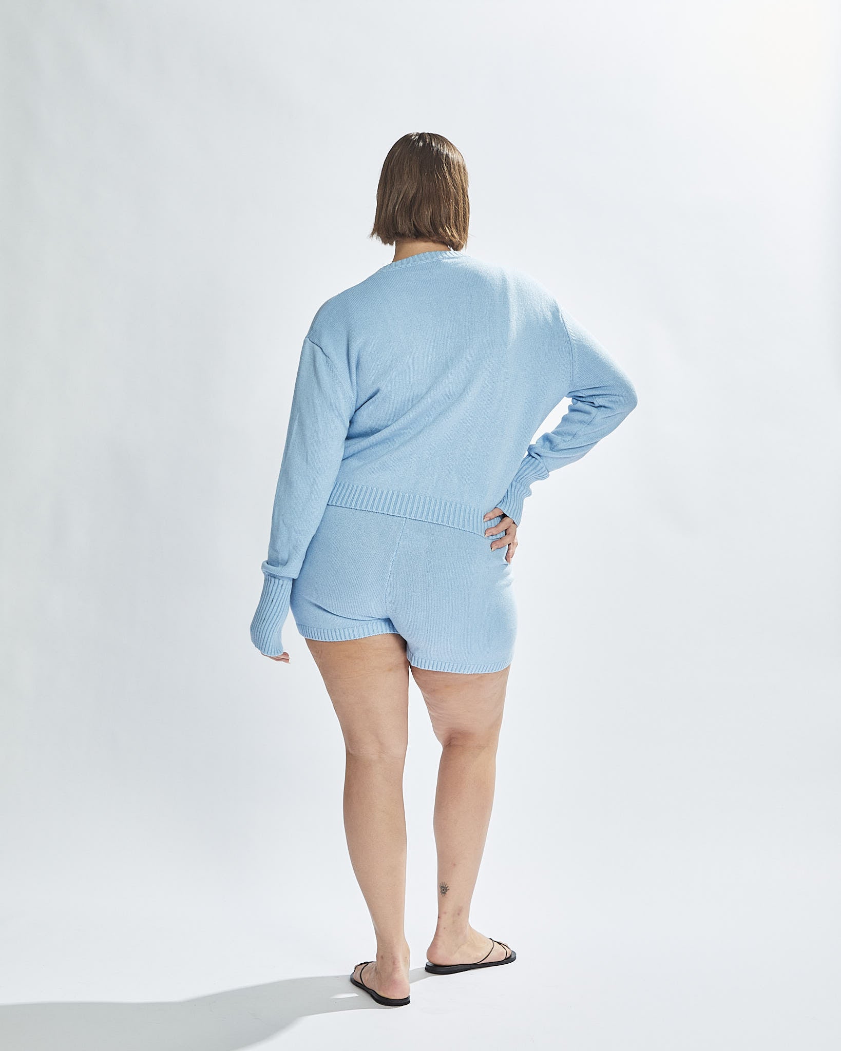 Drew Knit Cardigan Sky Blue