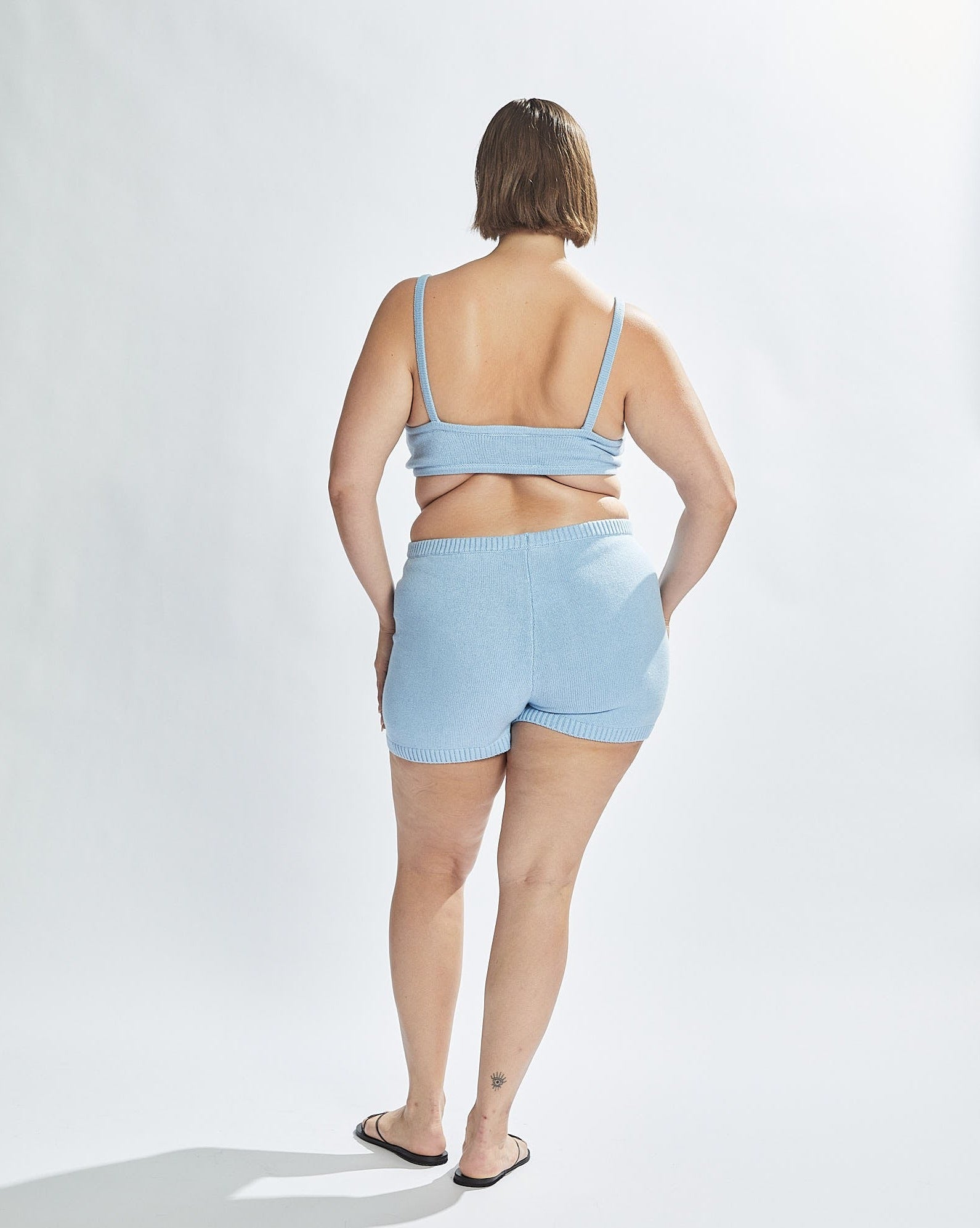 Drew Knit Shorts Sky Blue